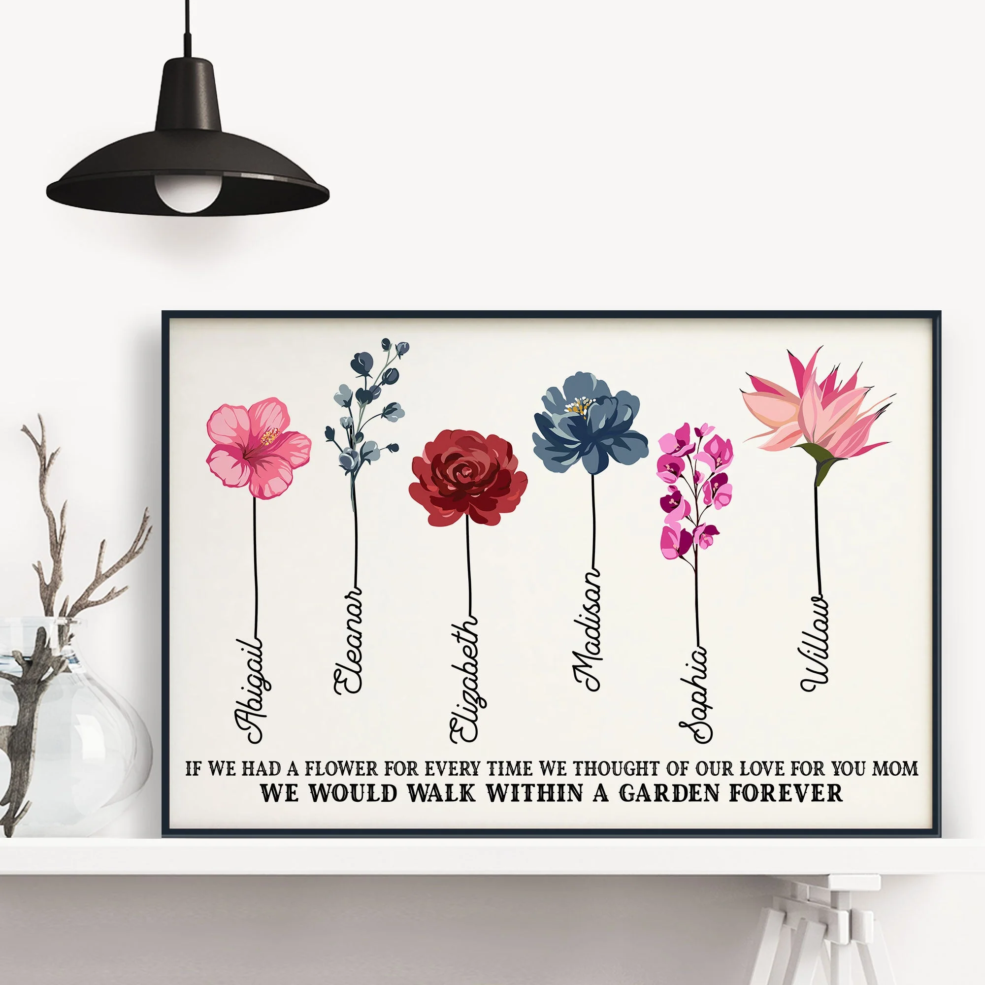 If We Had A Flower For Every Time We Thought Of Our Love For You - Personalized Poster/Wrapped Canvas - Birthday, Mother's Day Gift For Mom, Grandma, Auntie - Image 5