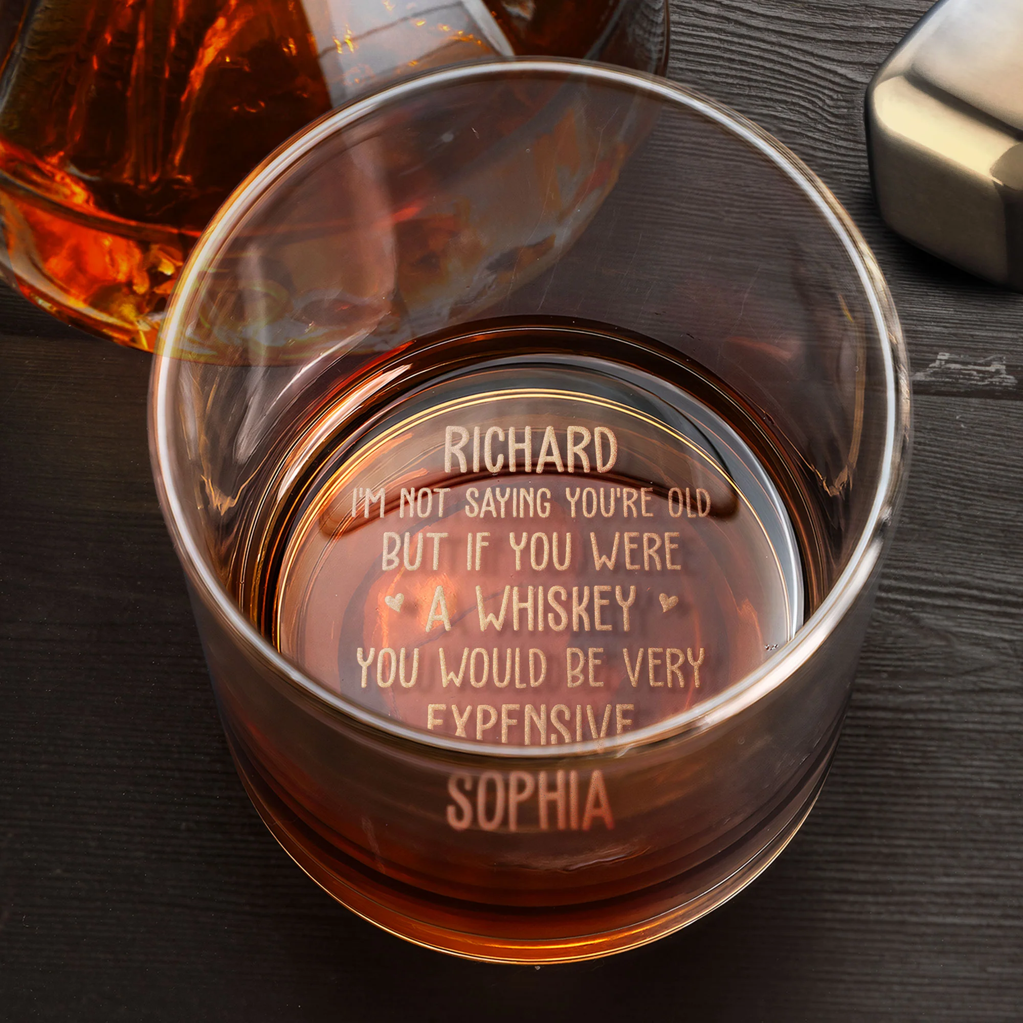 If You Were Whiskey You Would Be Very Expensive - Personalized Engraved Whiskey Glass - Image 2