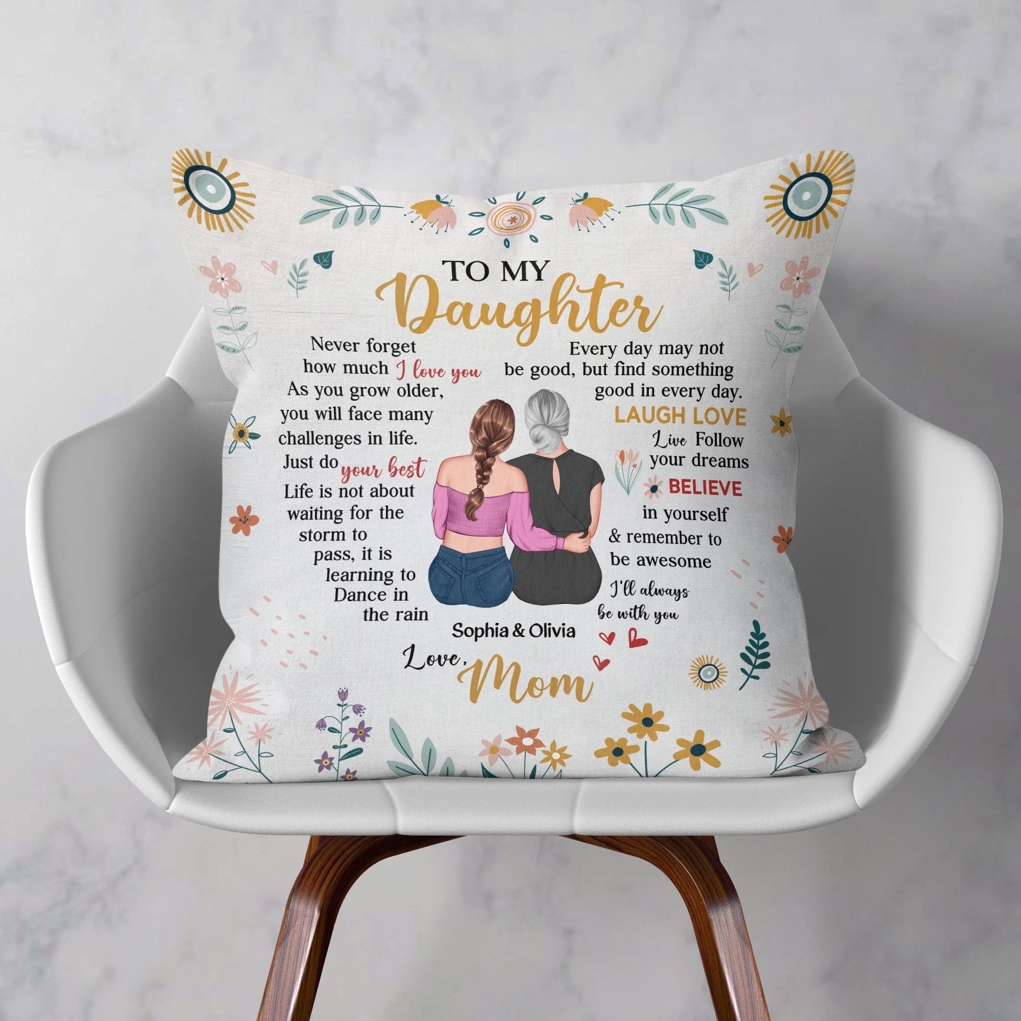 I'll Always Be With You - Personalized Pillow (Insert Included) - Image 4
