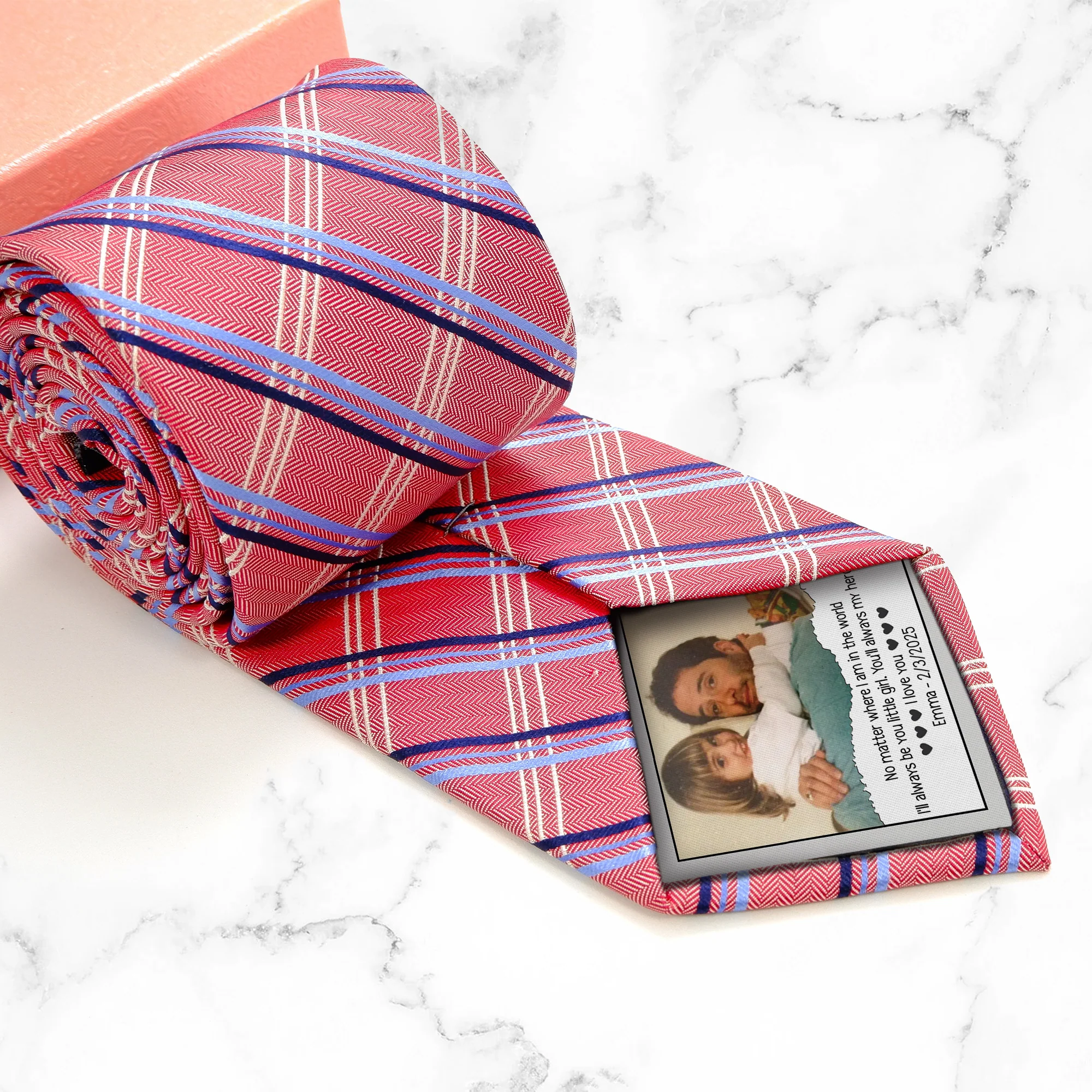 I'll Always Be You Little Girl You'll Always My Hero - Personalized Photo Tie Patch - Image 5