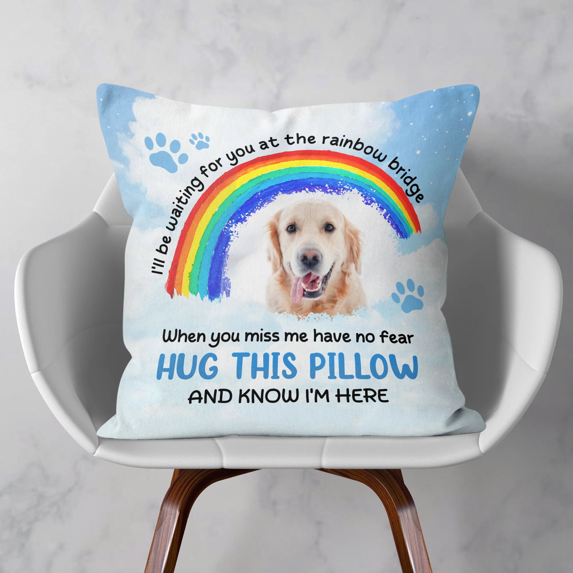 I'll Be Waiting For You - Personalized Photo Pillow (Insert Included) - Image 4