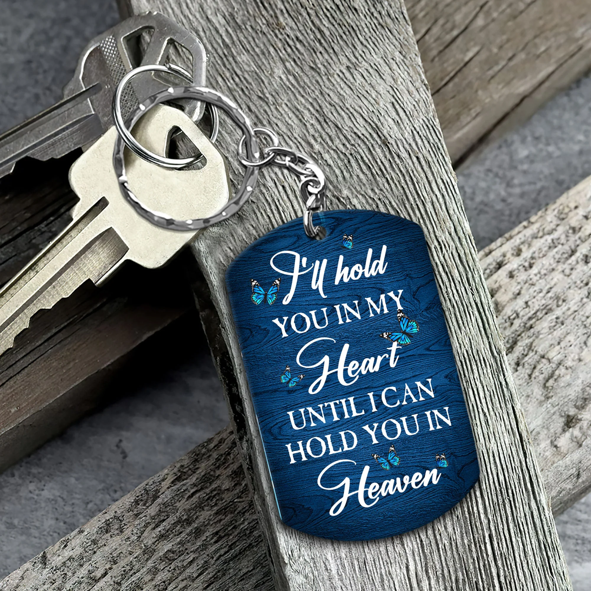 I'll Hold You In My Heart - Personalized Keychain - Image 3