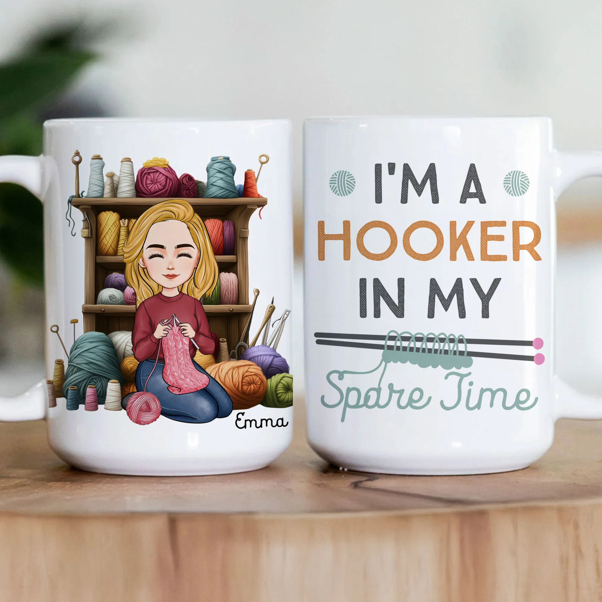 I'm A Hooker In My Spare Time - Personalized Mug - Image 2