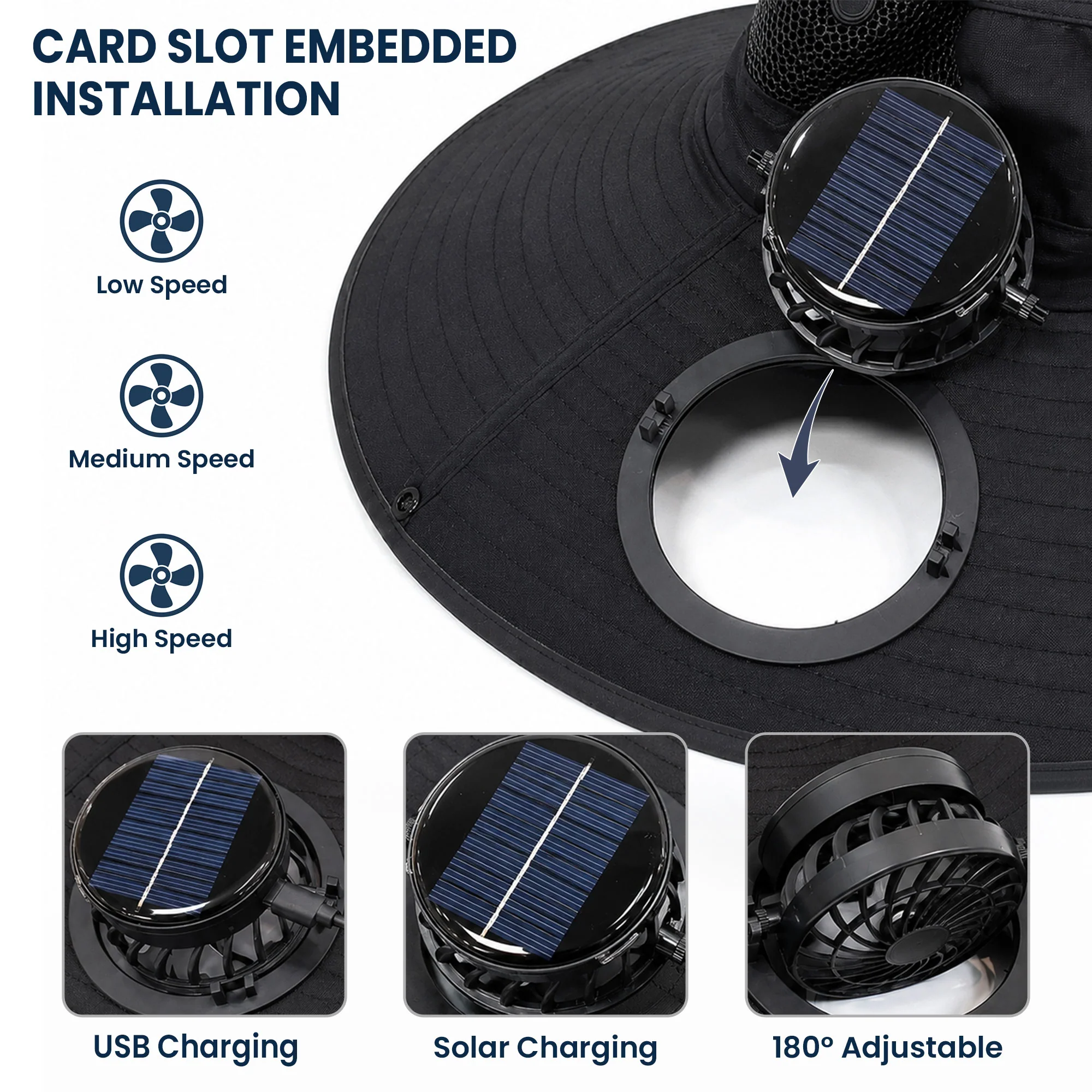 I'm A Plantaholic On The Road To Recovery - Personalized Solar Fan Hat - Image 6