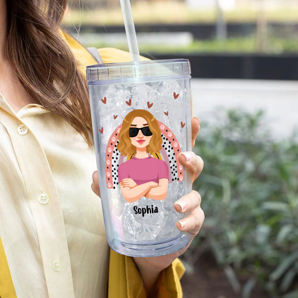 I'm A Simple Woman - Personalized Acrylic Tumbler With Straw - Image 4