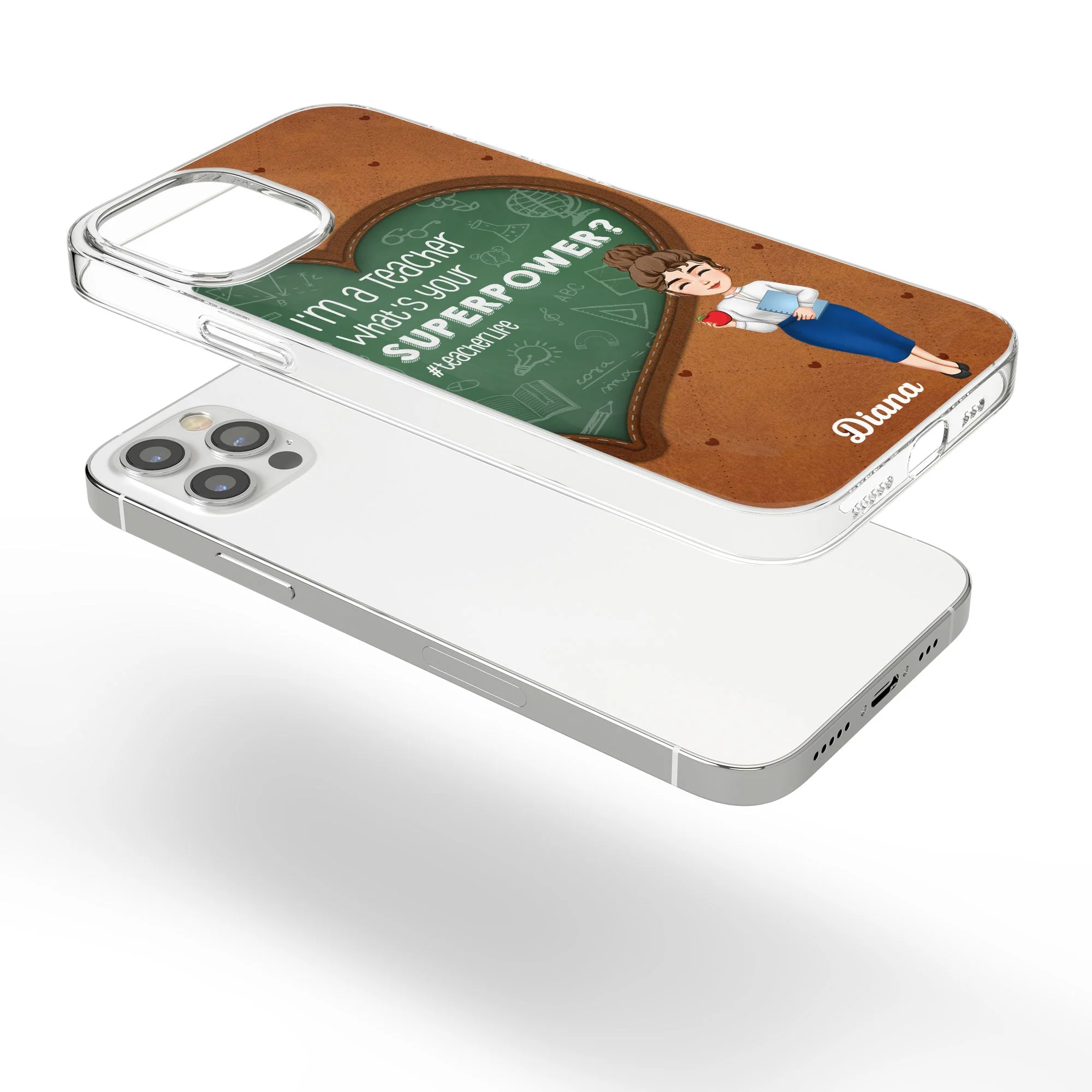 I'm A Teacher, What's Your Superpower? - Personalized Clear Phone Case - Image 6