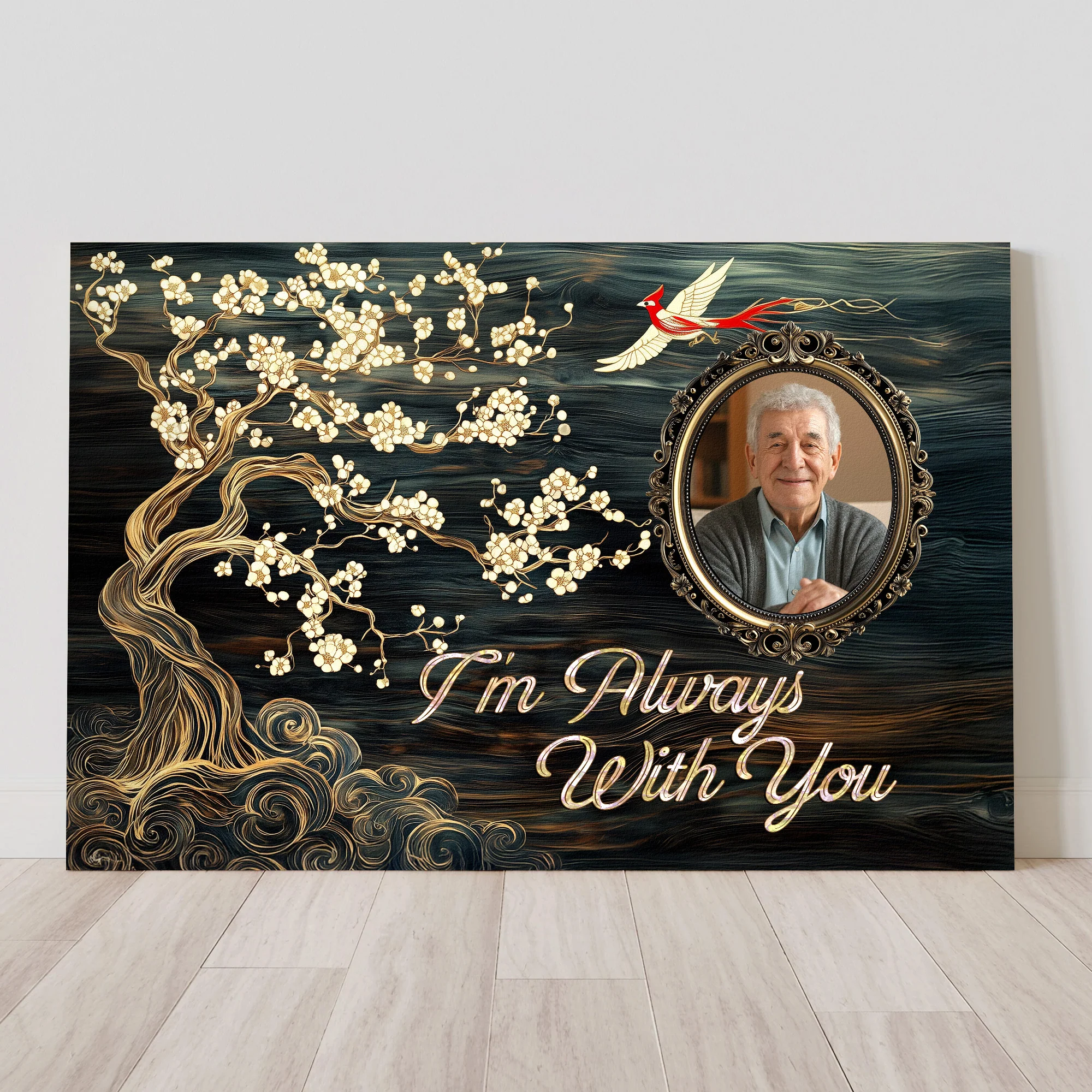 I'm Always With You Cardinal Family Tree Memorial - Personalized Photo Poster - Image 4