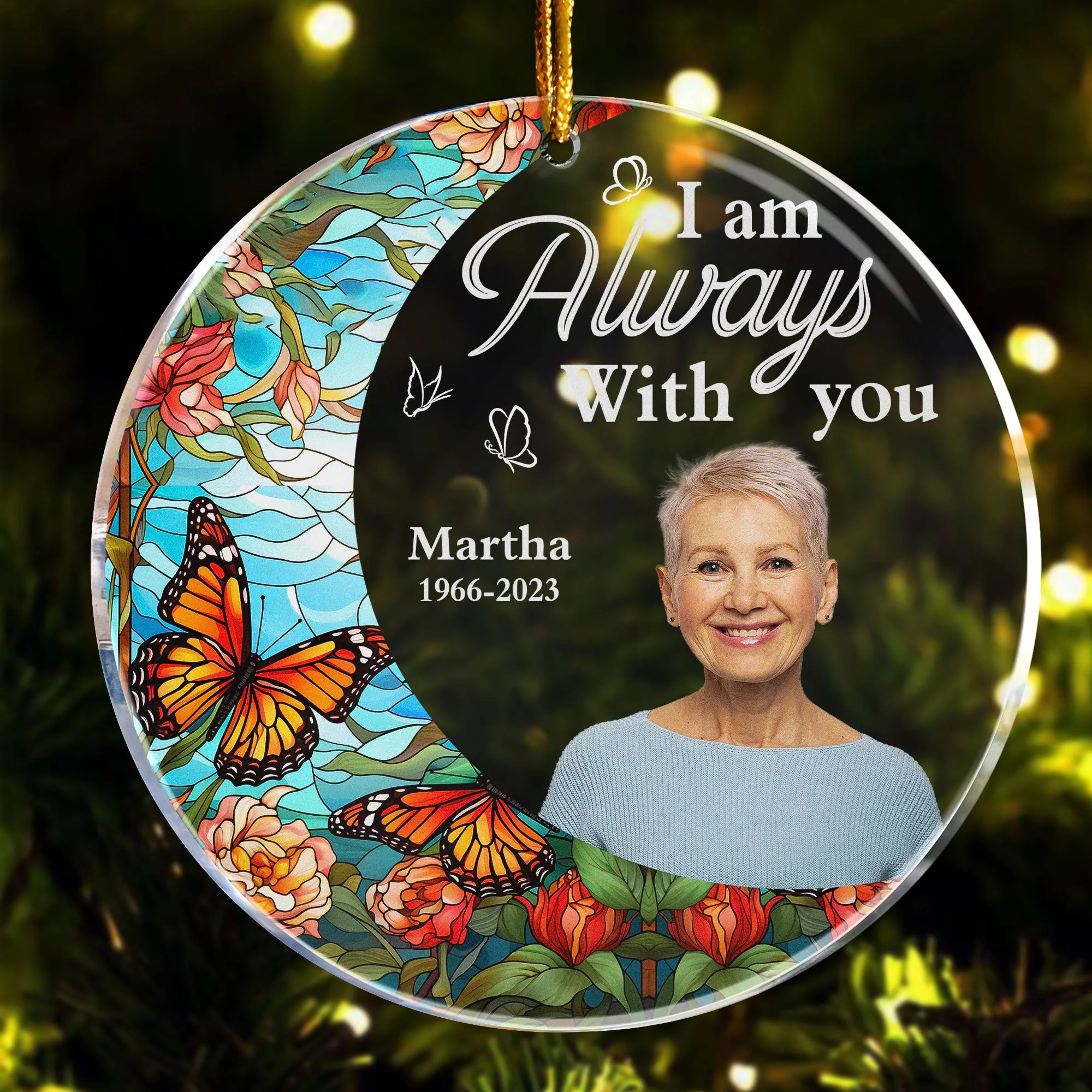 I'm Always With You For Loss Of Loved Ones - Personalized Acrylic Photo Ornament - Image 5