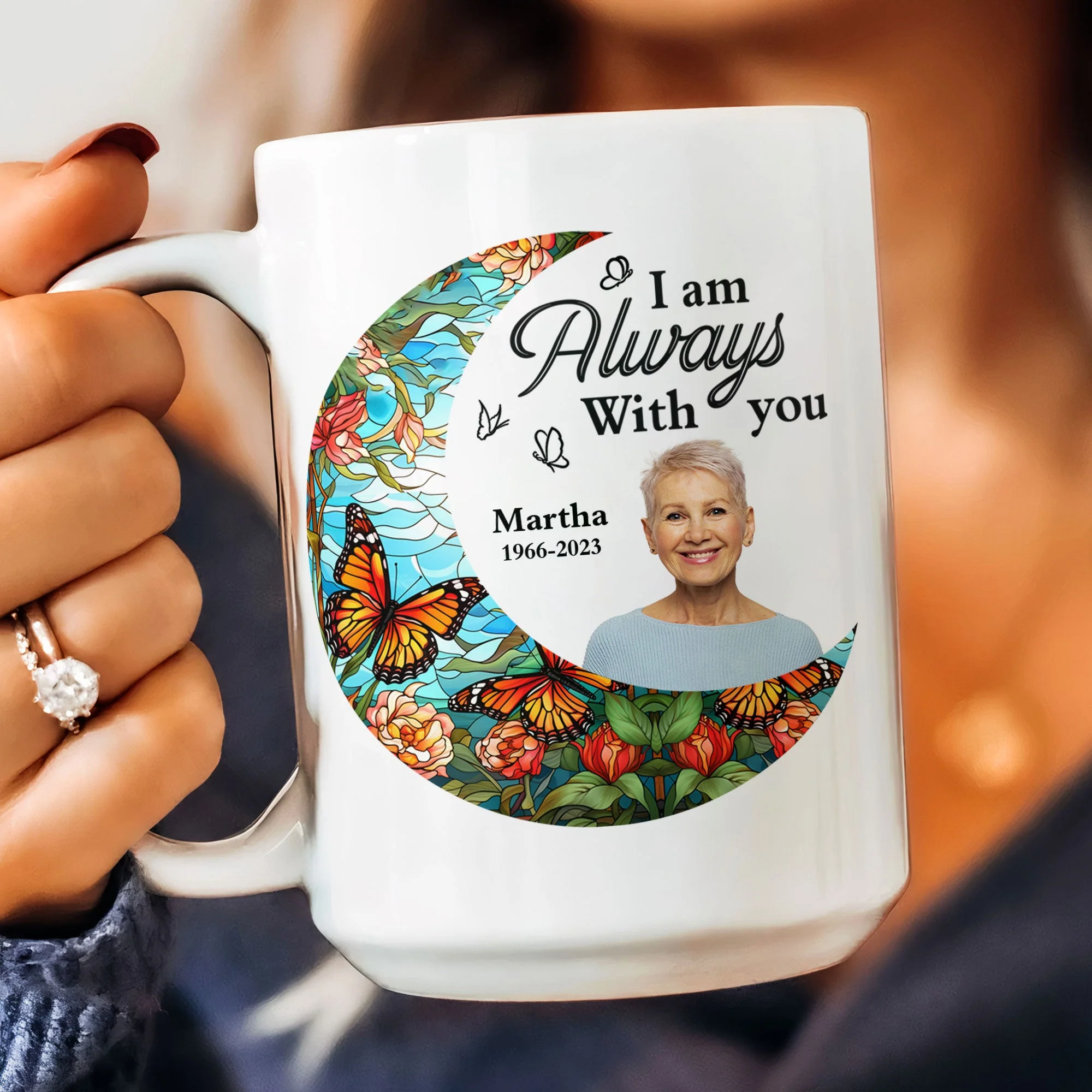 I'm Always With You Loss Of Family - Personalized Photo Mug - Image 7
