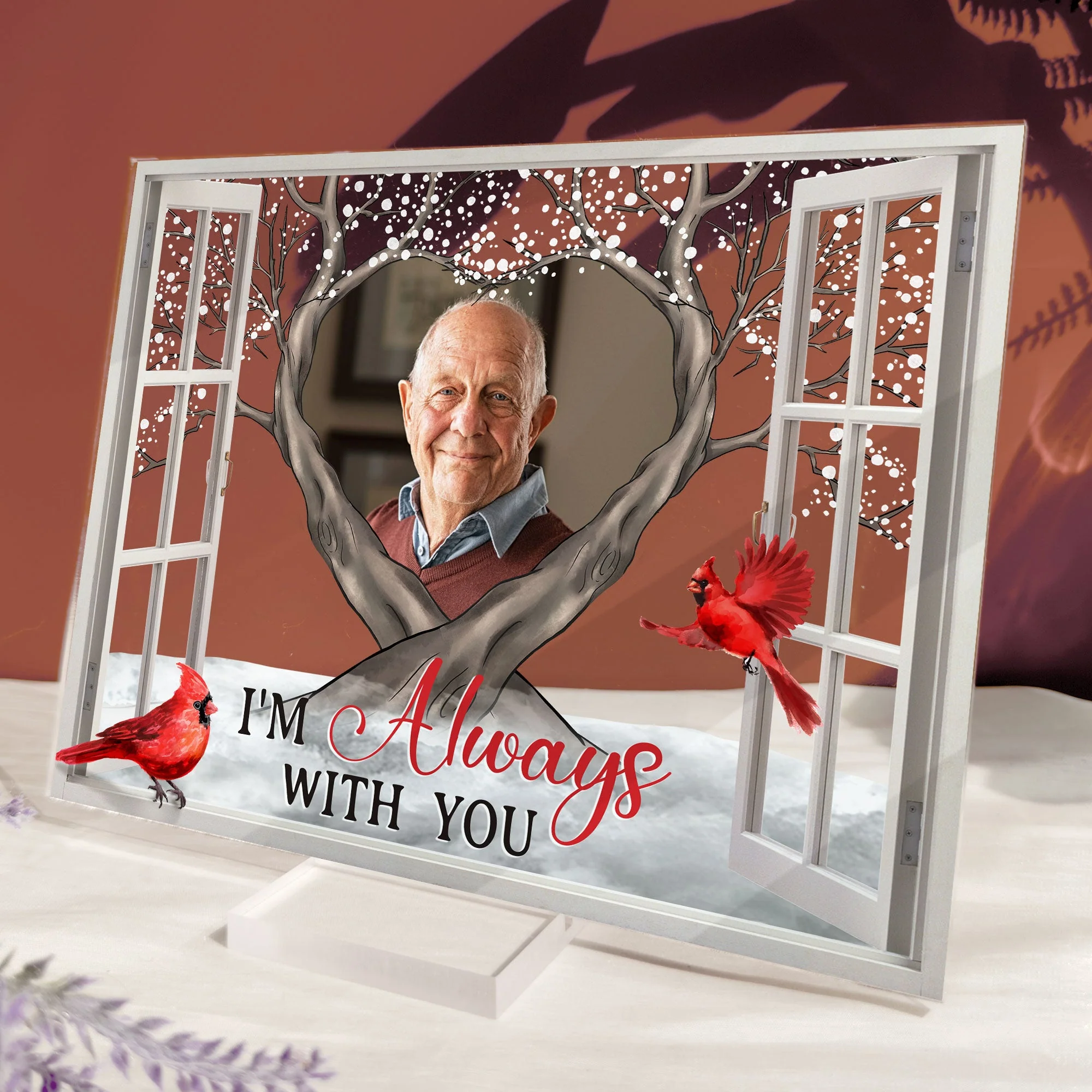 I'm Always With You Memorial Gift - Personalized Acrylic Photo Plaque - Image 4