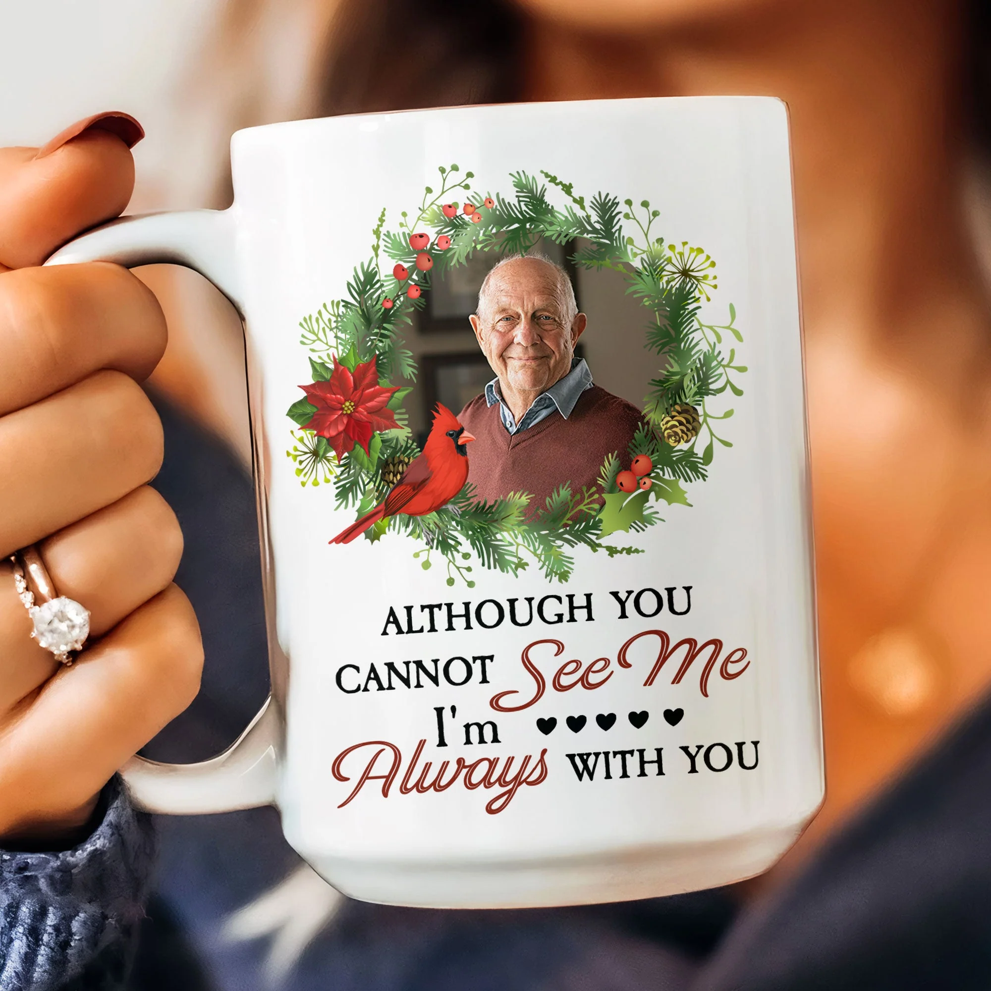 I'm Always With You Memorial Gifts - Personalized Photo Mug - Image 3