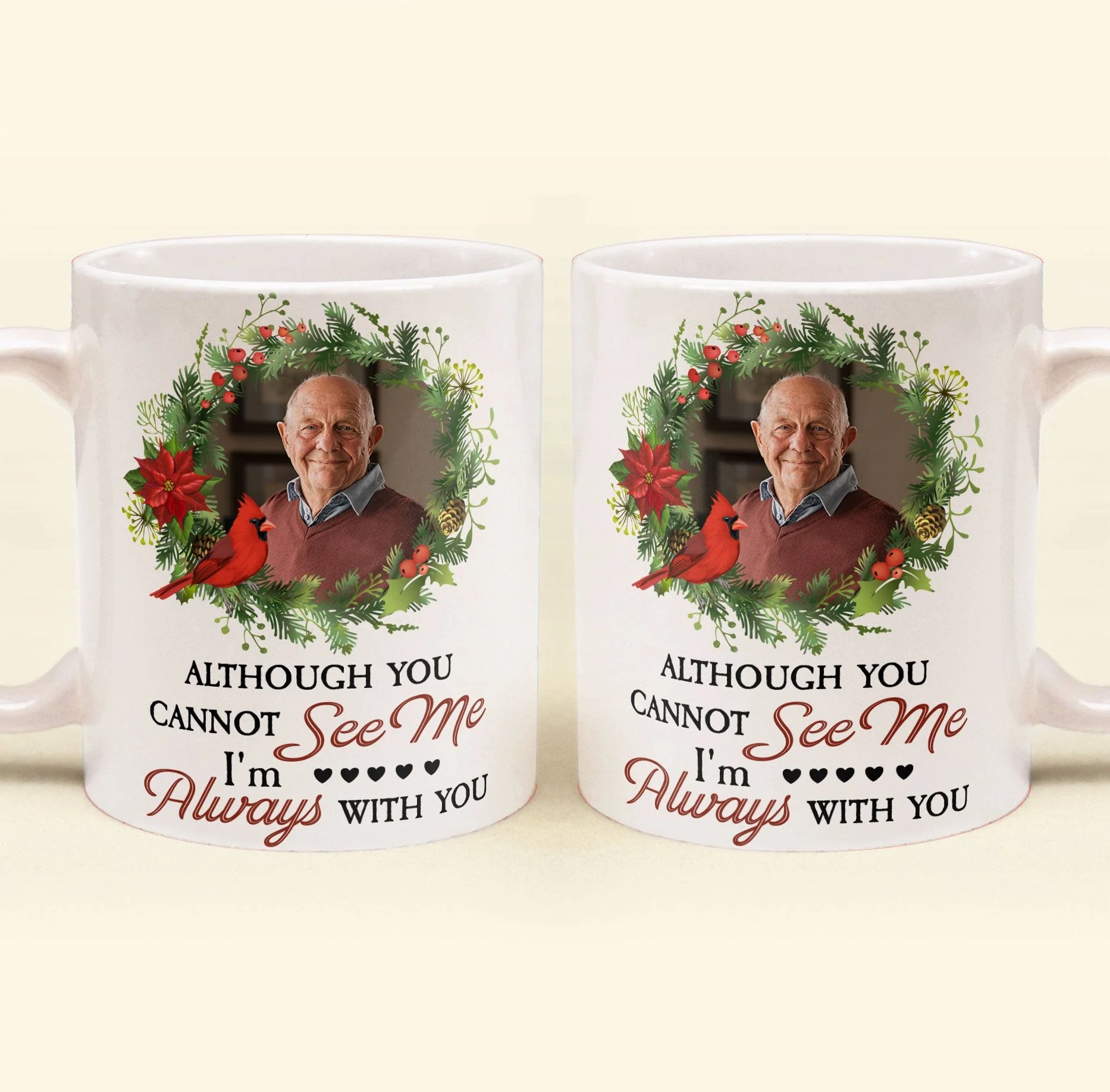 I'm Always With You Memorial Gifts - Personalized Photo Mug - Image 5