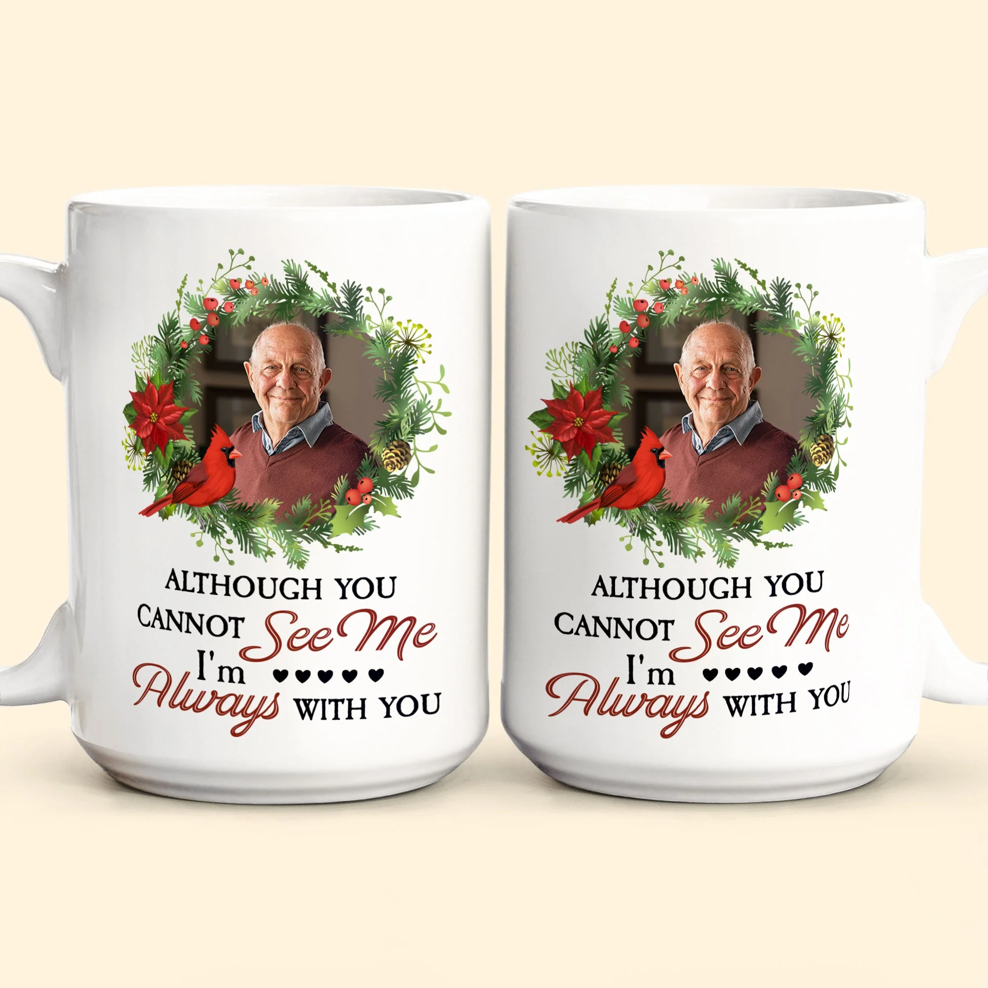 I'm Always With You Memorial Gifts - Personalized Photo Mug - Image 7