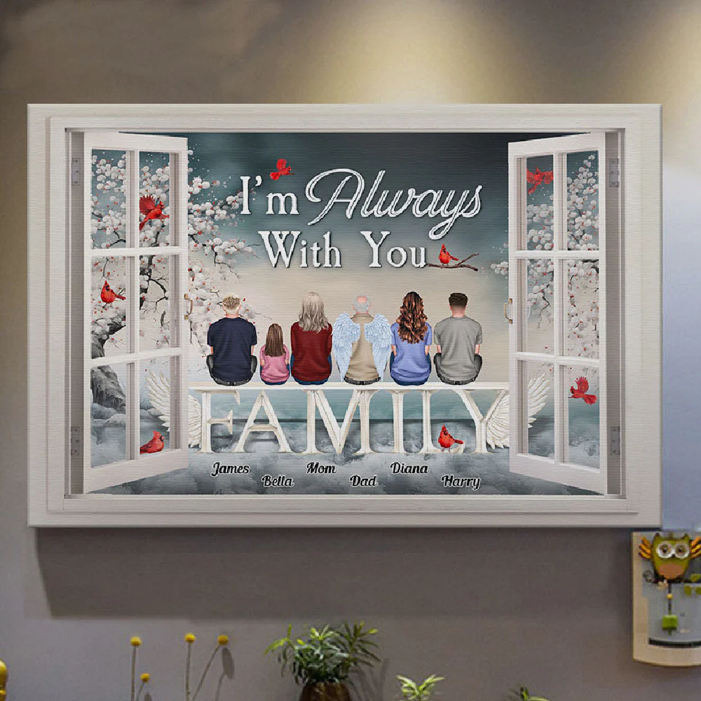 I'm Always With You Memorial - Personalized Wrapped Canvas - Image 3