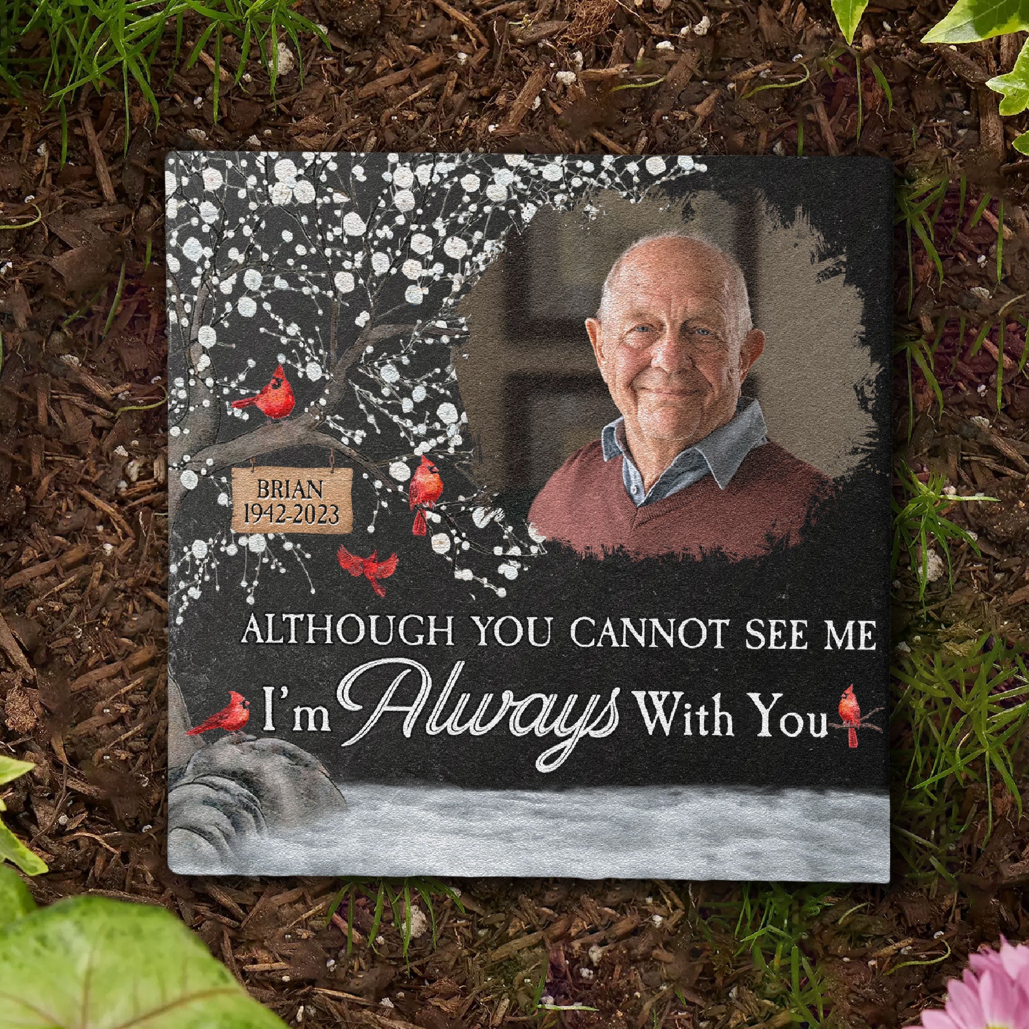 I'm Always With You Memorial Stone - Personalized Photo Garden Stone - Image 5