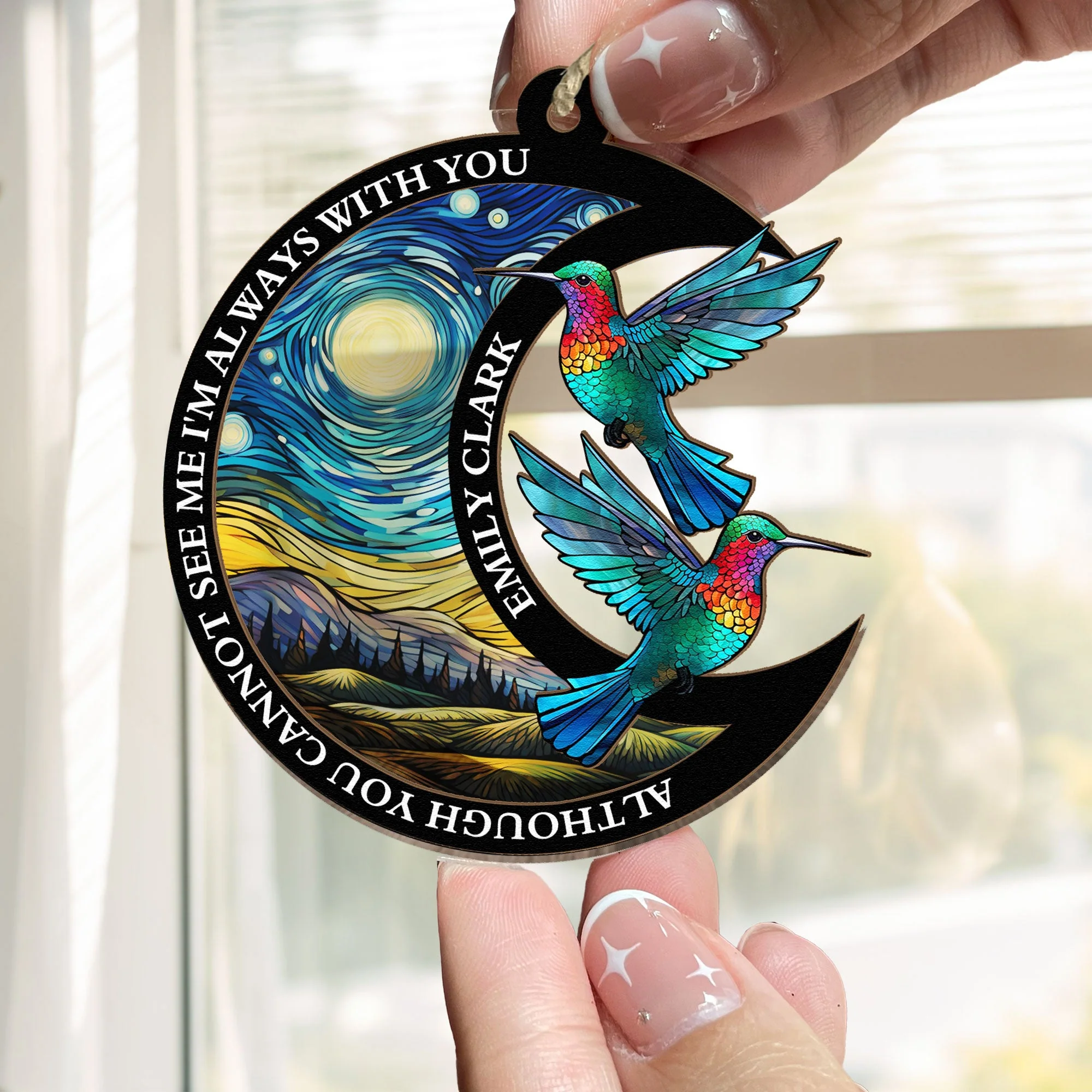 I'm Always With You New Version - Personalized Suncatcher Ornament - Image 3