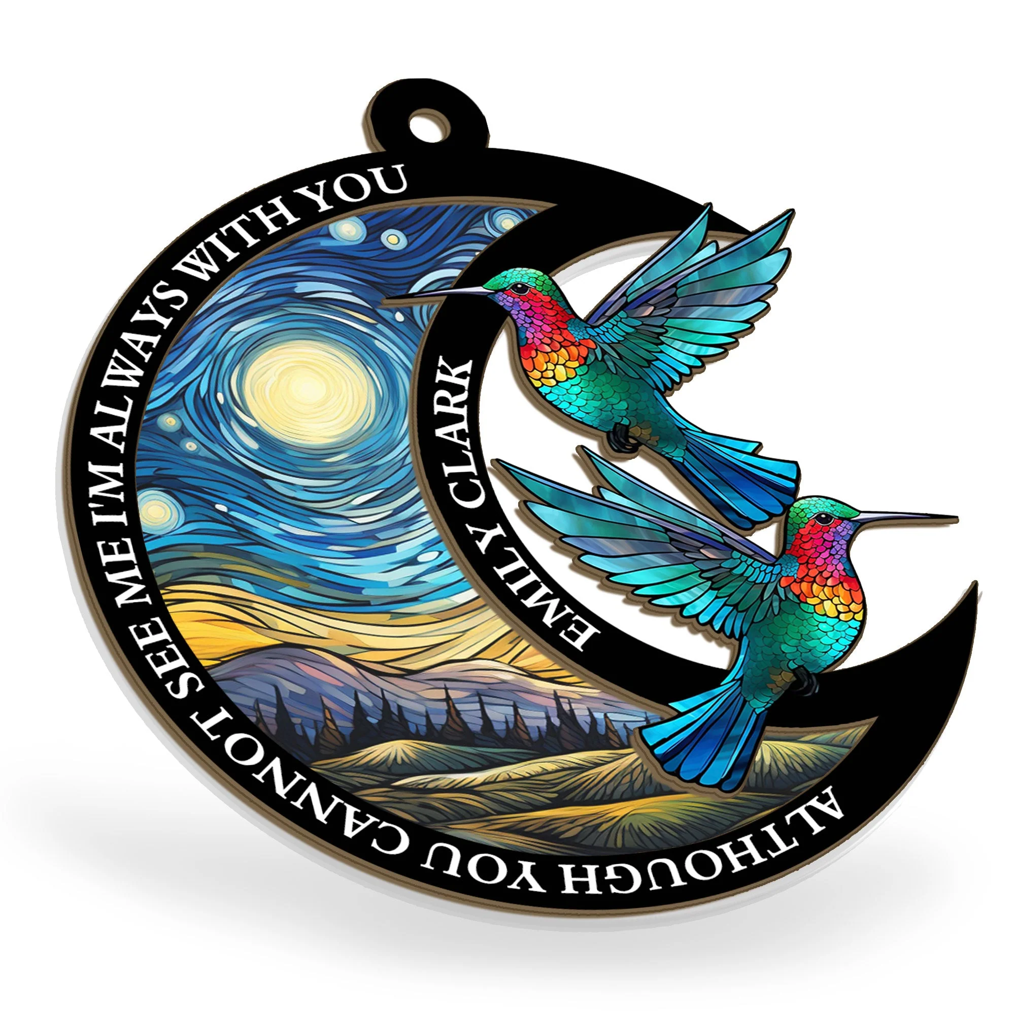 I'm Always With You New Version - Personalized Suncatcher Ornament - Image 5