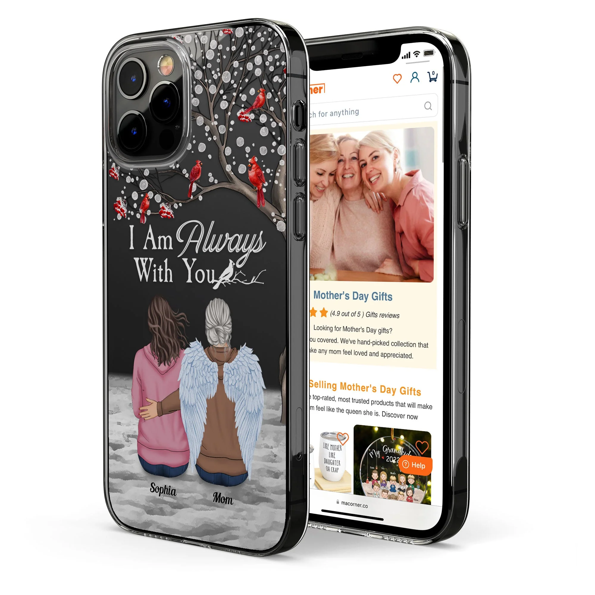 I'm Always With You - Personalized Clear Phone Case - Image 2