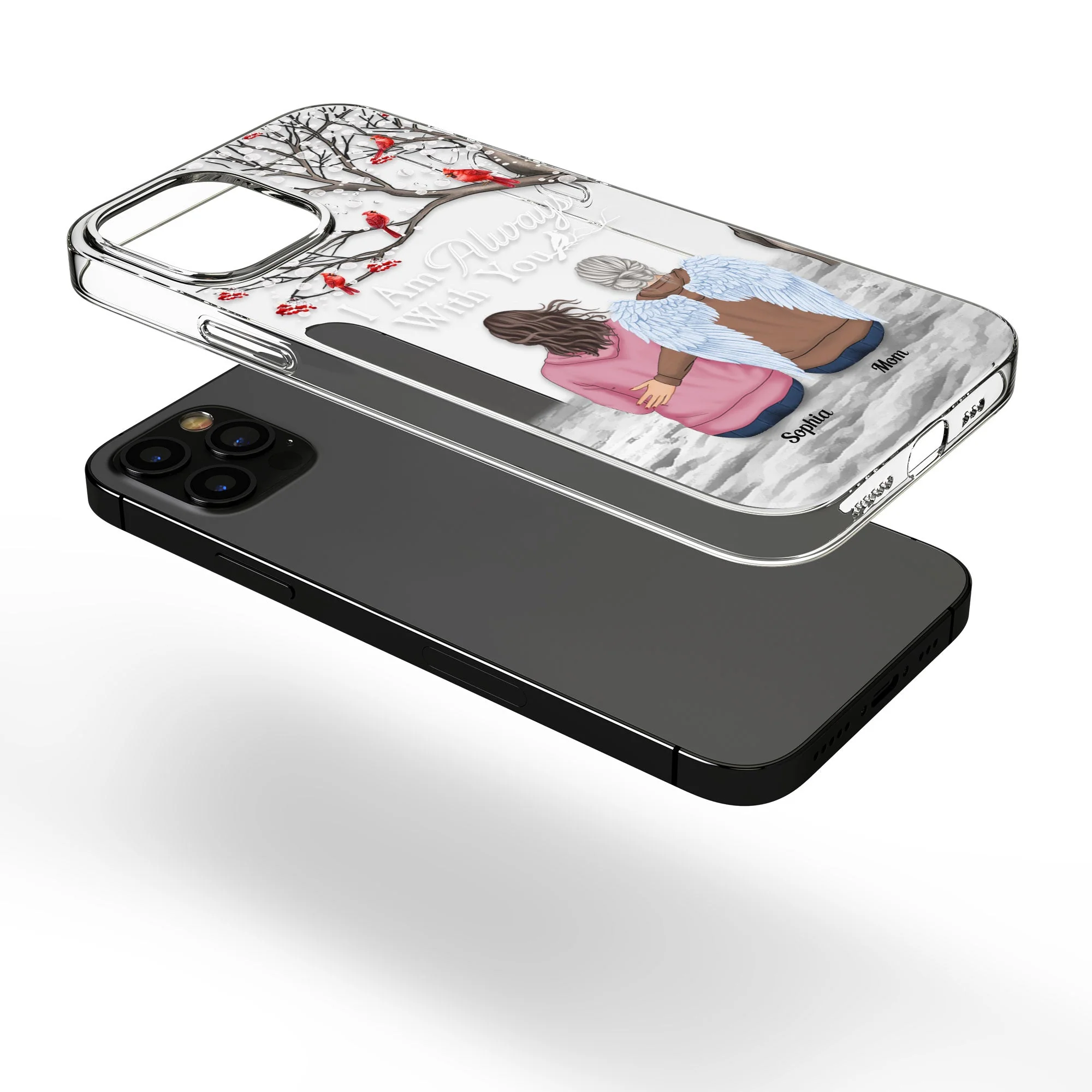 I'm Always With You - Personalized Clear Phone Case - Image 3