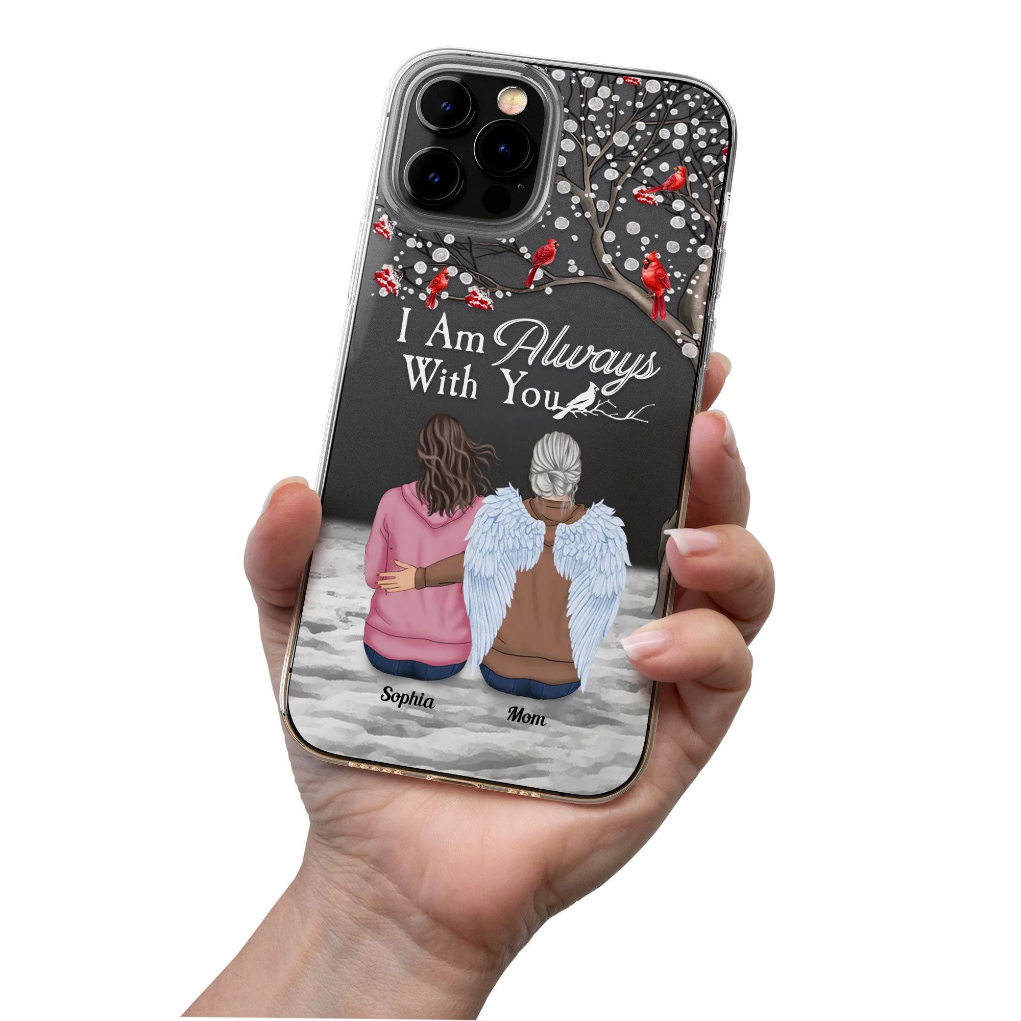 I'm Always With You - Personalized Clear Phone Case - Image 4