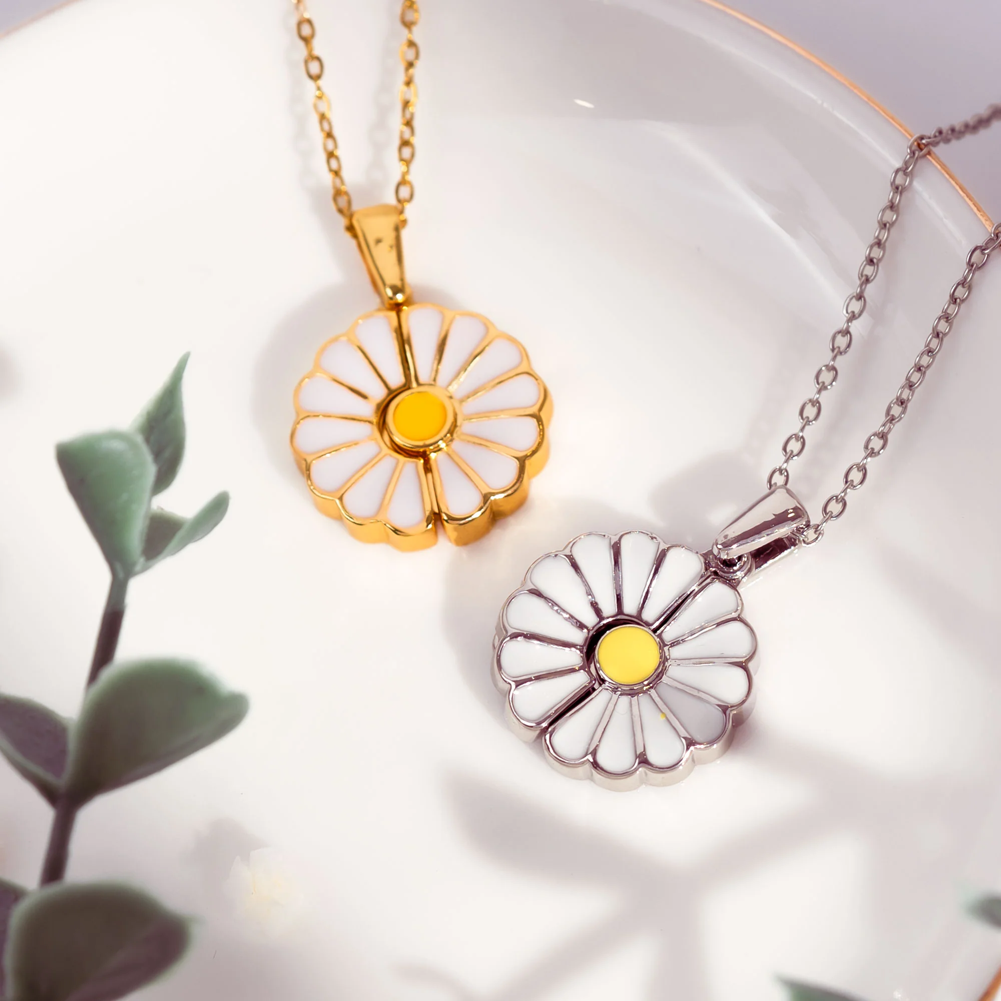 I'm Always With You - Personalized Daisy Necklace With Hidden Message - Image 3