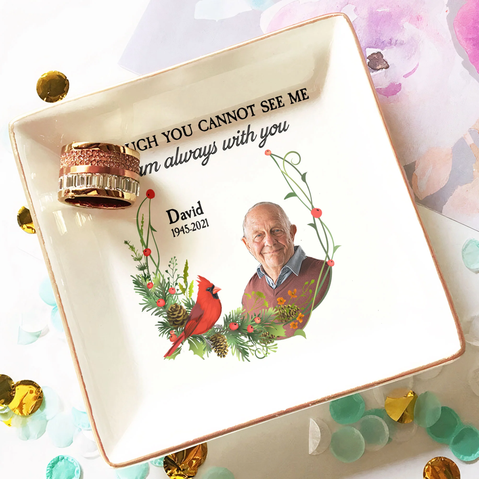 I'm Always With You - Personalized Photo Jewelry Dish - Image 4
