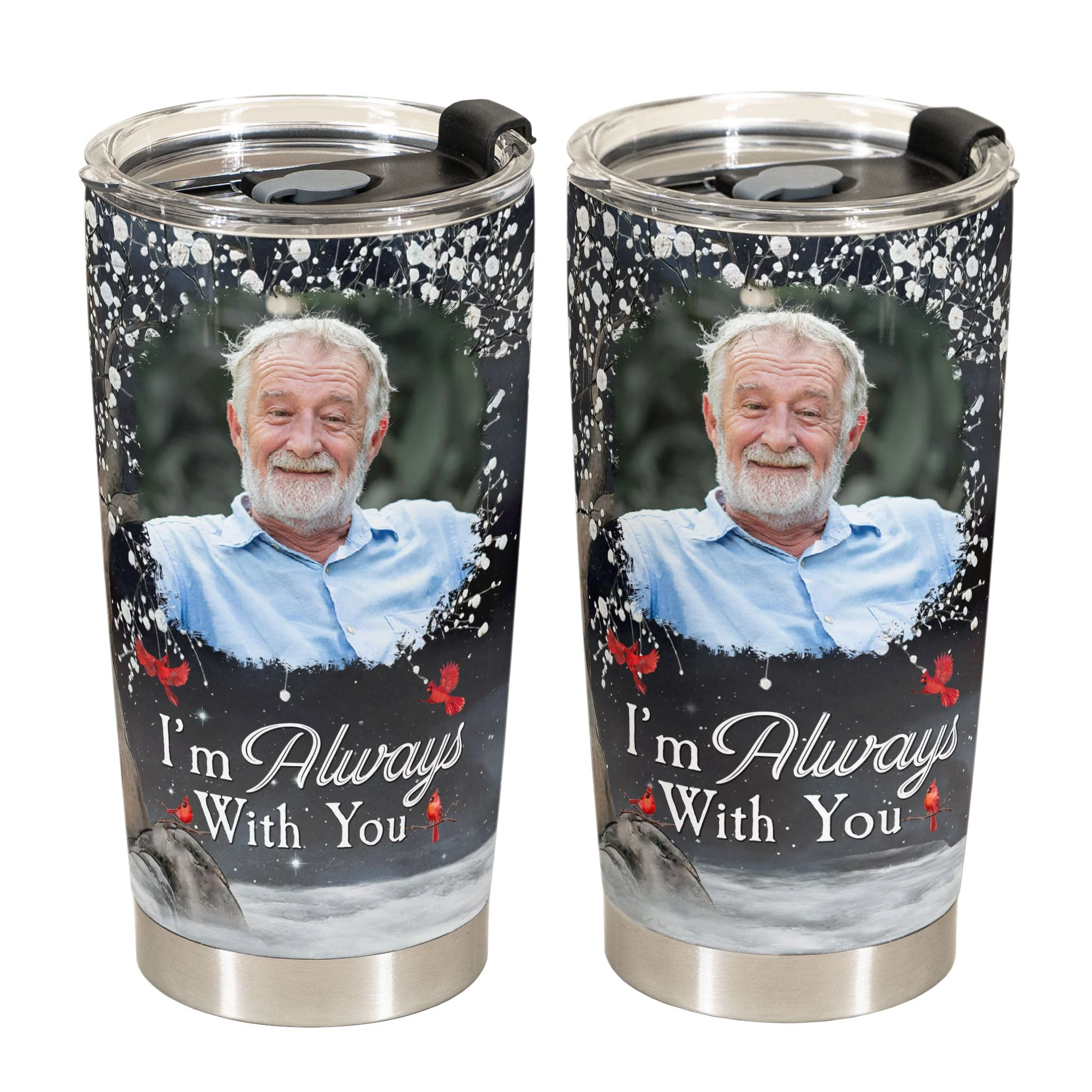 I'm Always With You - Personalized Photo Tumbler Cup - Image 4