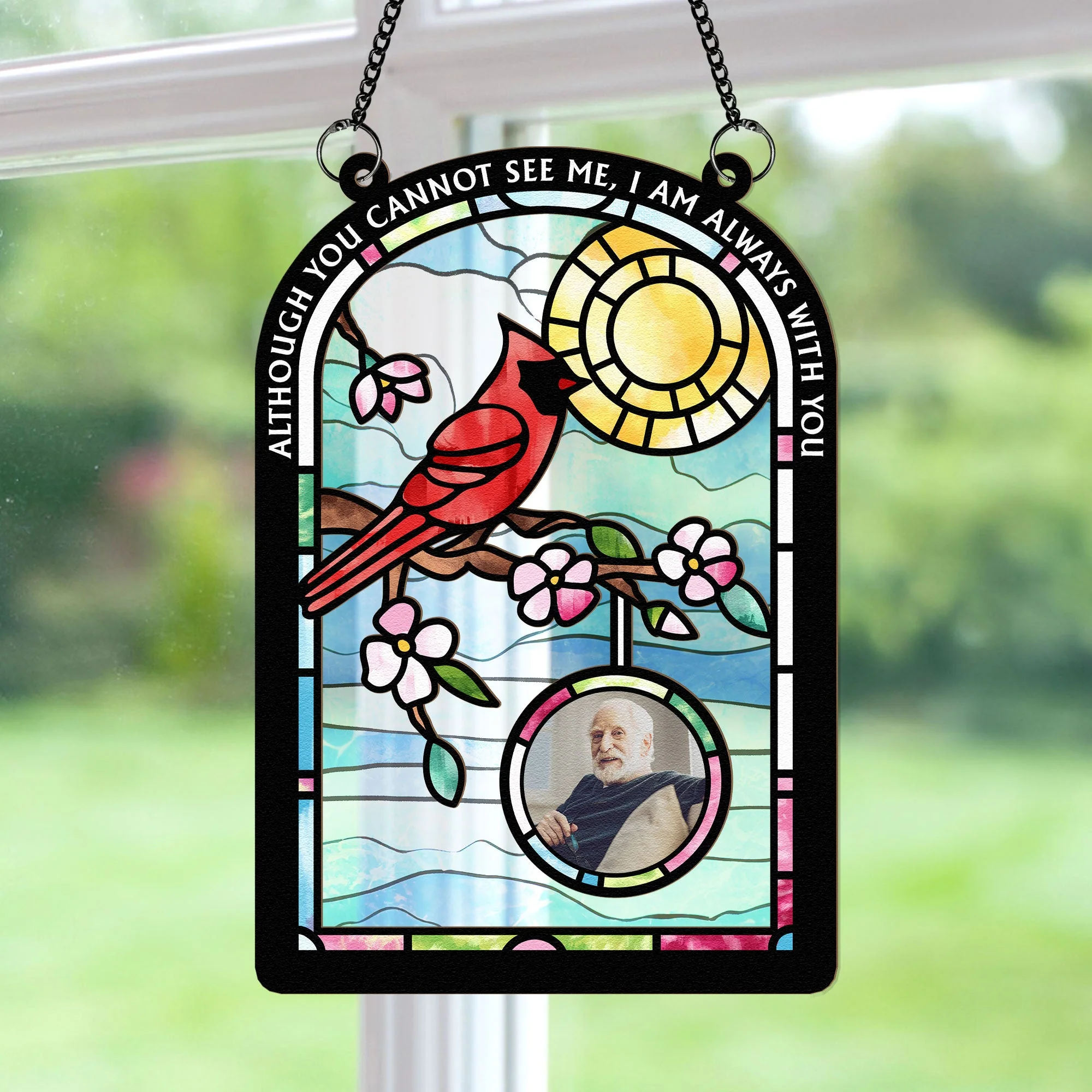 I'm Always With You - Personalized Window Hanging Suncatcher Photo Ornament - Image 6