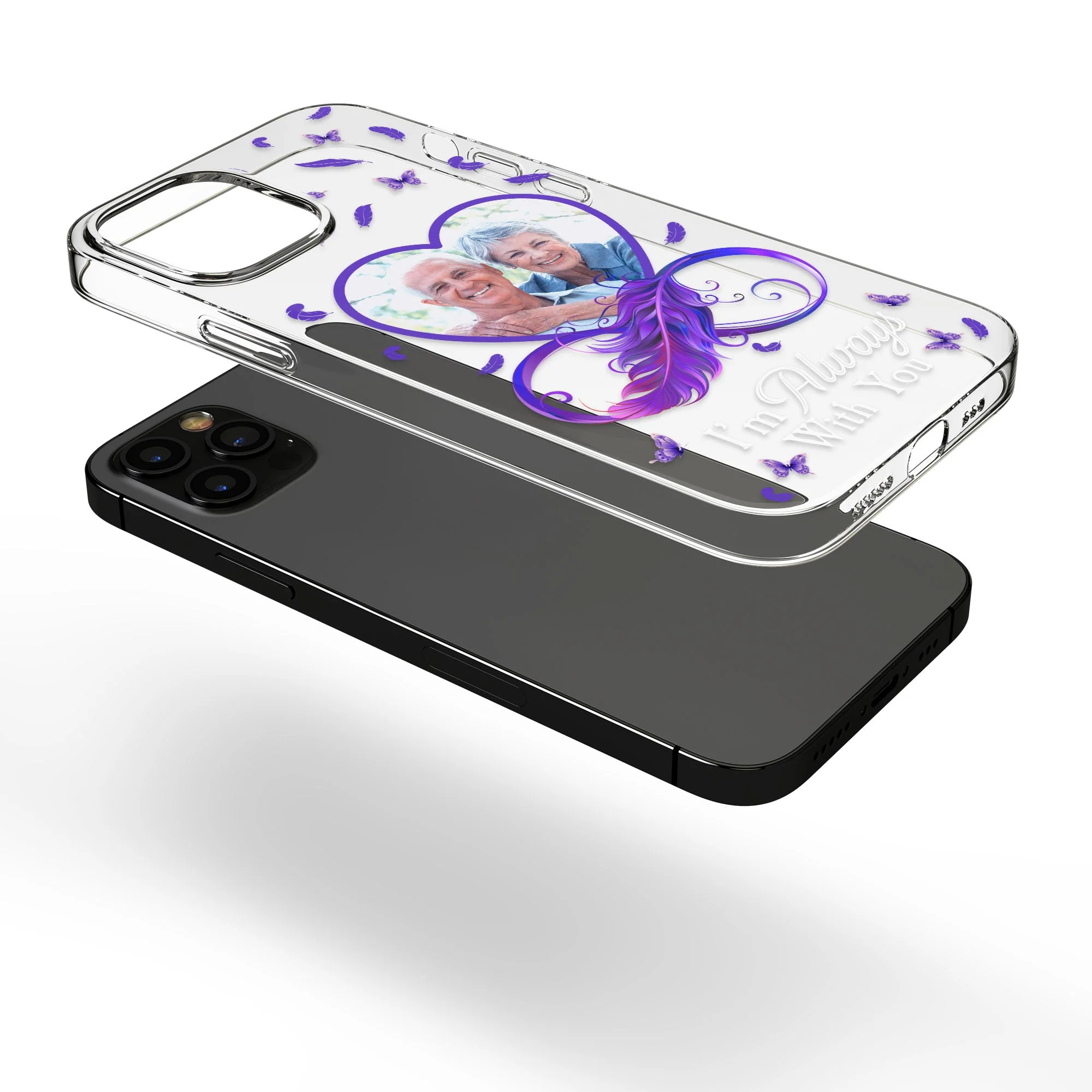 I'm Always With You Ver 2 - Personalized Photo Clear Phone Case - Image 5