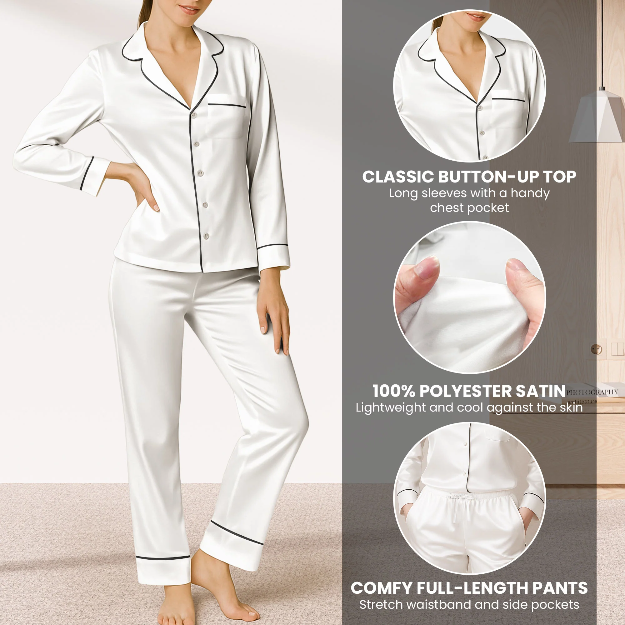 I'm Booked Tonight - Personalized Satin Pajama Set - Image 4