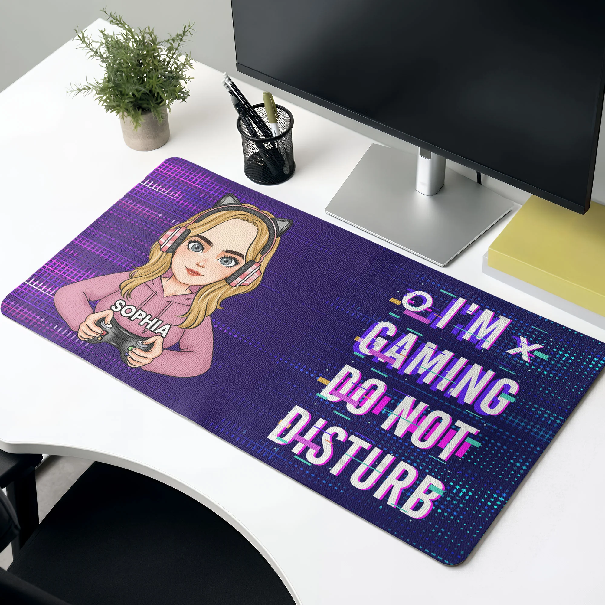 I'm Gaming Do Not Disturb - For Gaming Lovers, Him, Her - Personalized Desk Mat - Image 2