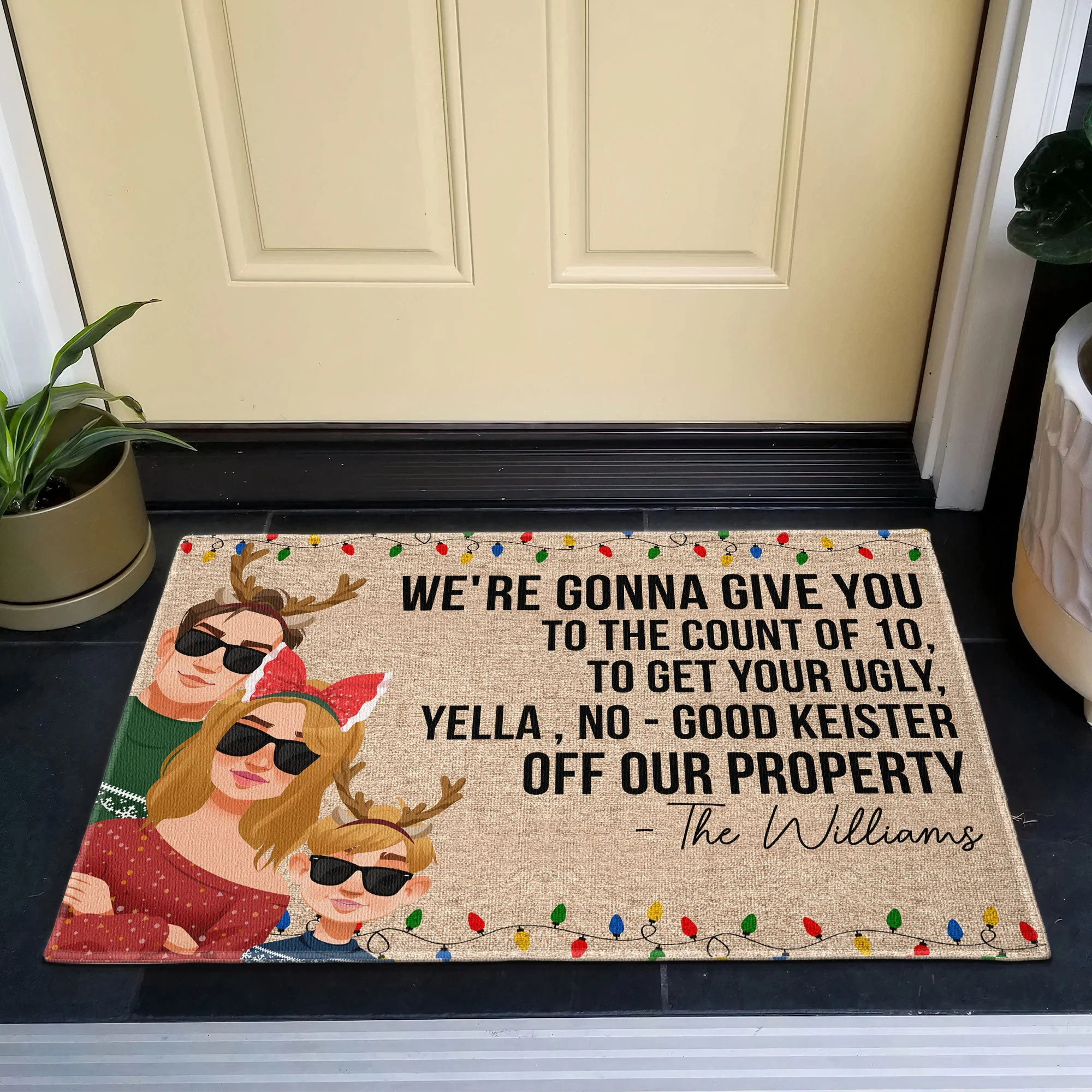 I'm Gonna Give You To The Count Of 10 - Personalized Doormat - Image 4