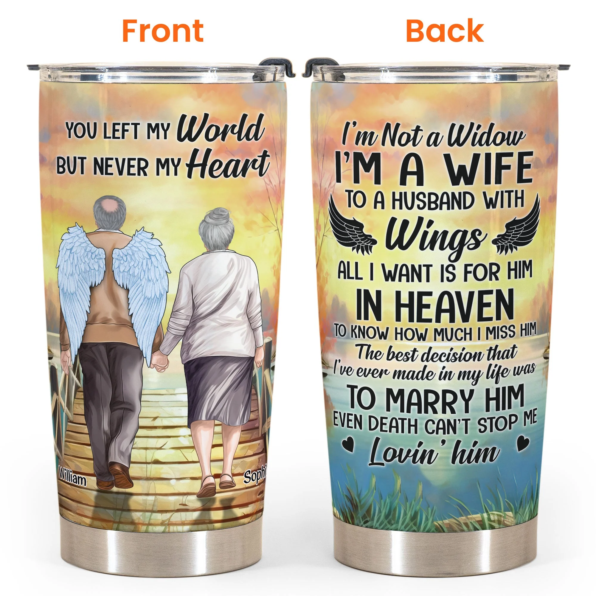 I'm Not A Widow - Personalized Tumbler Cup - Image 4
