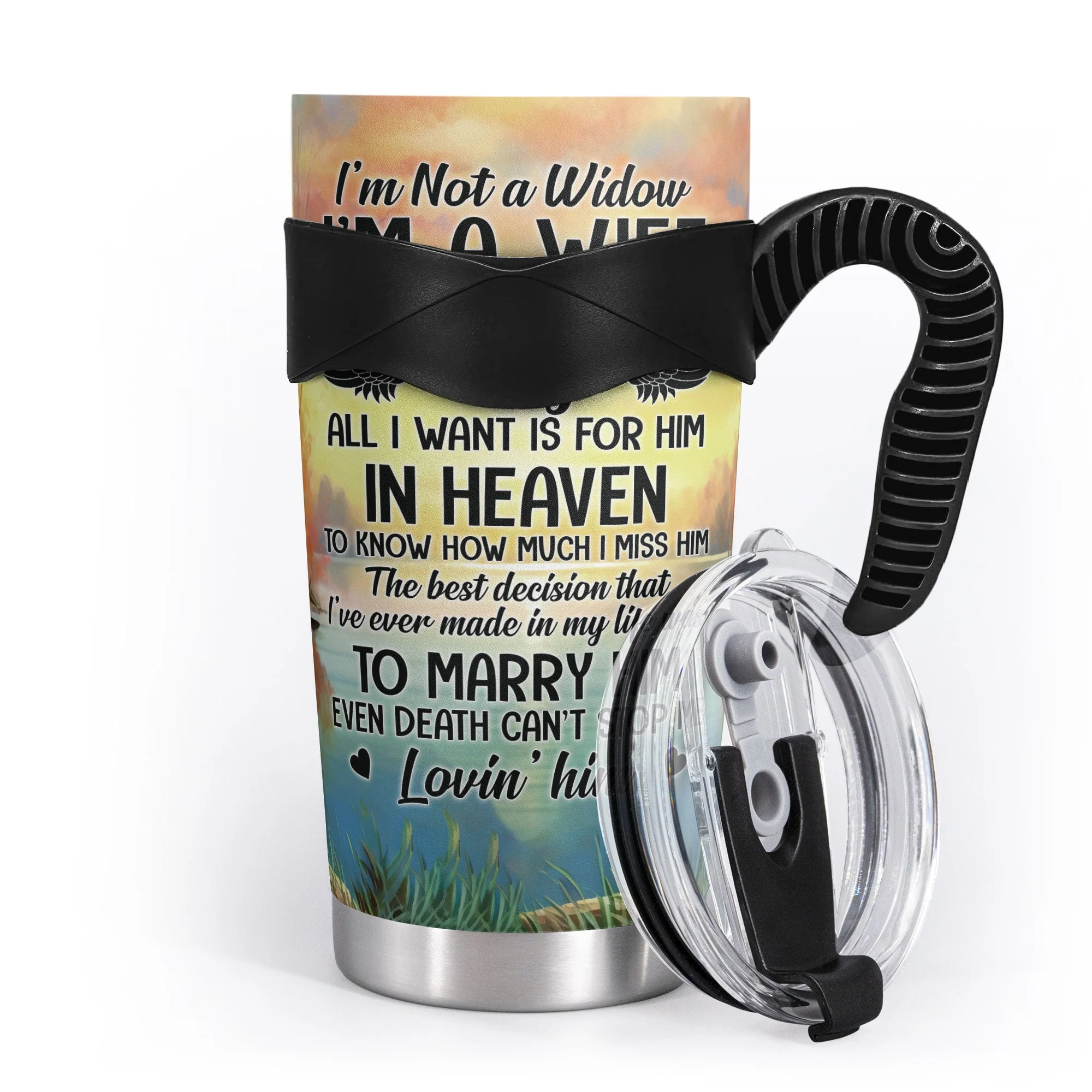 I'm Not A Widow - Personalized Tumbler Cup - Image 5