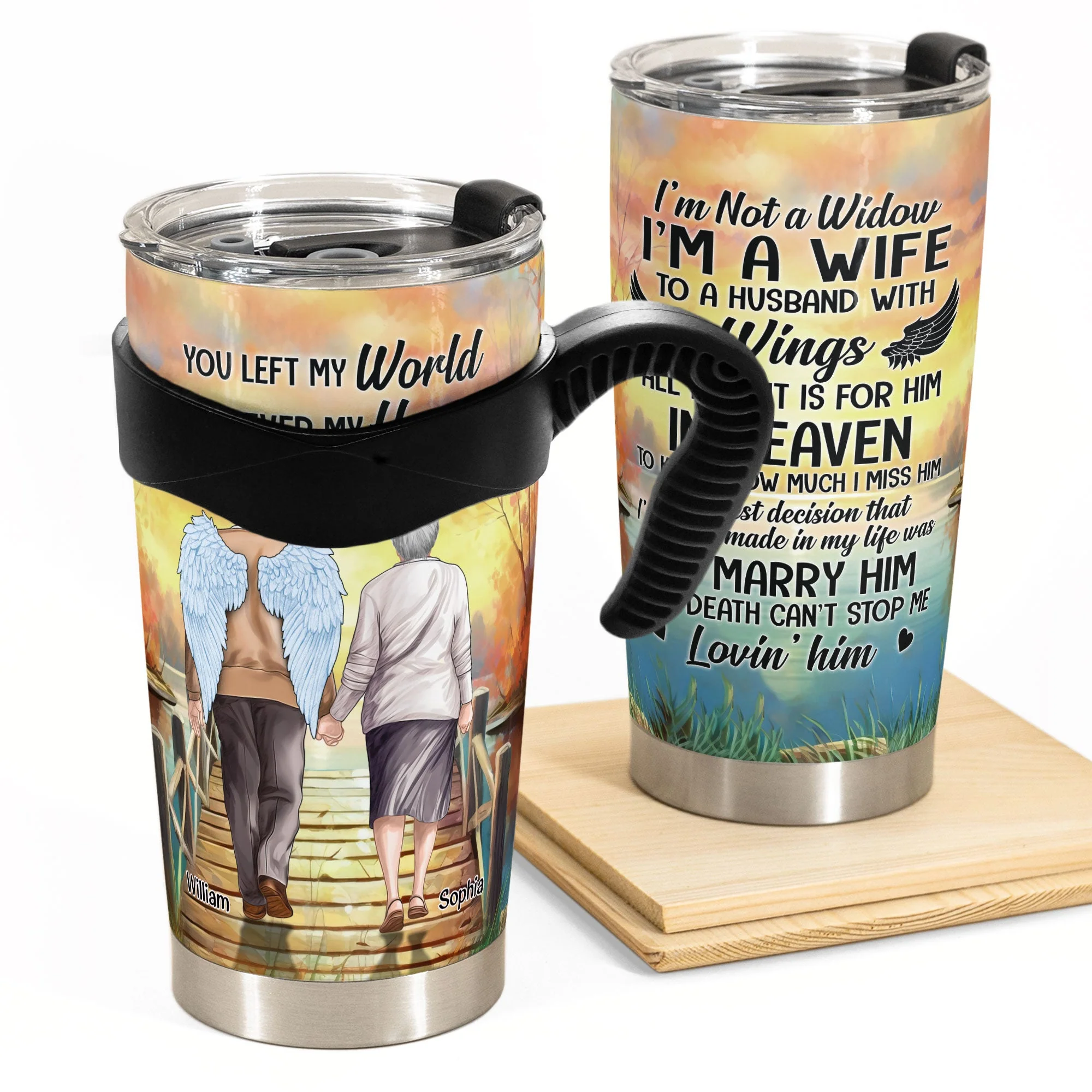 I'm Not A Widow - Personalized Tumbler Cup - Image 6