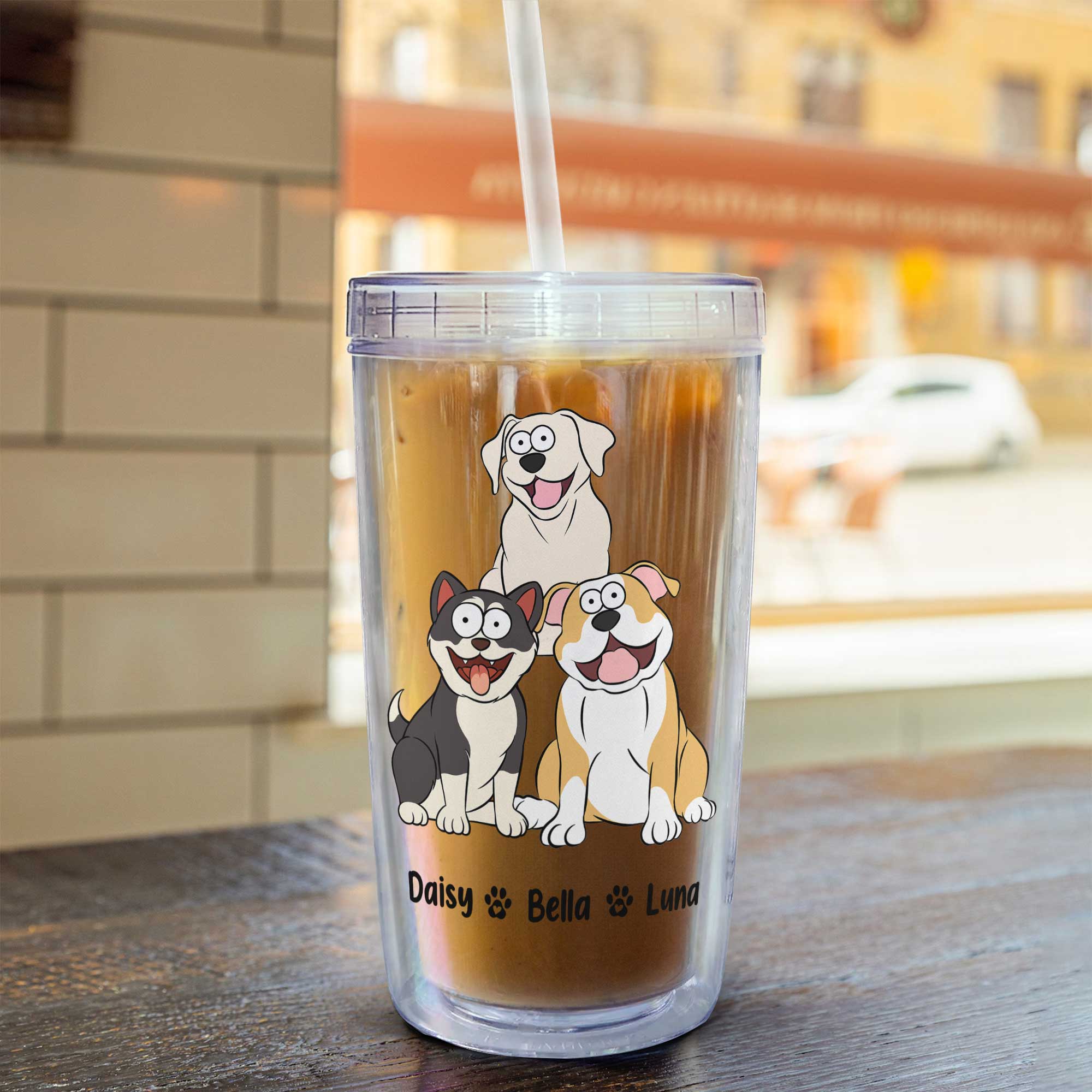 I'm Only Talking To My Dog Today - Personalized Acrylic Tumbler With Strawd Acrylic Insulated Tumbler - Image 5