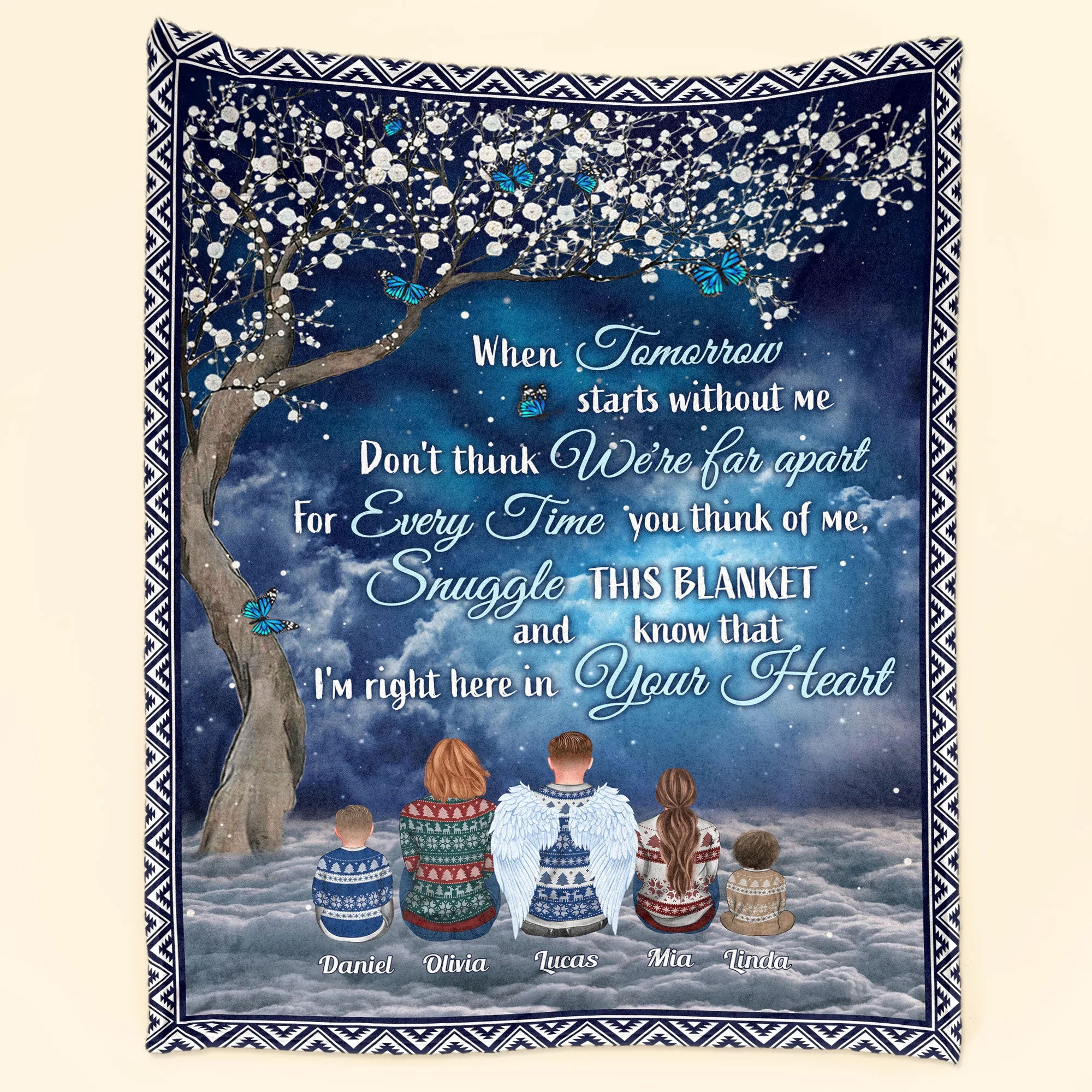 I'm Right Here In Your Heart - Personalized Memory Blanket