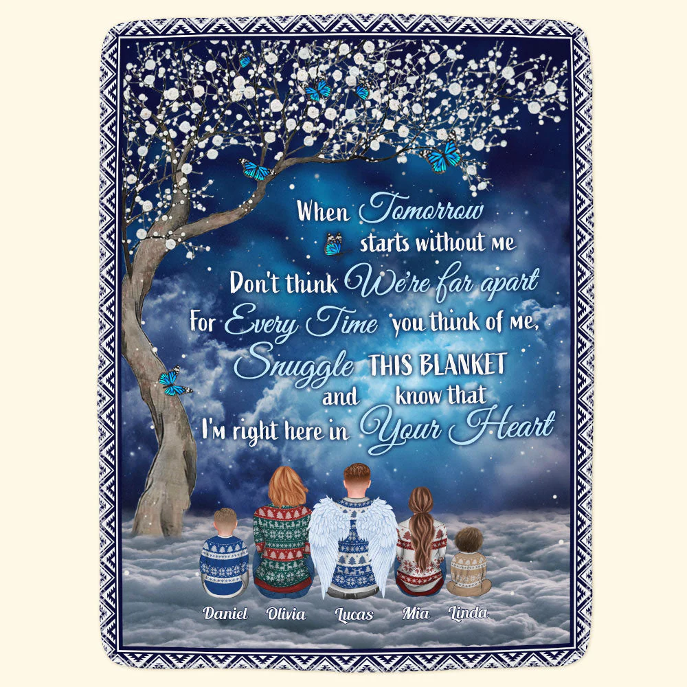 I'm Right Here In Your Heart - Personalized Memory Blanket - Image 4