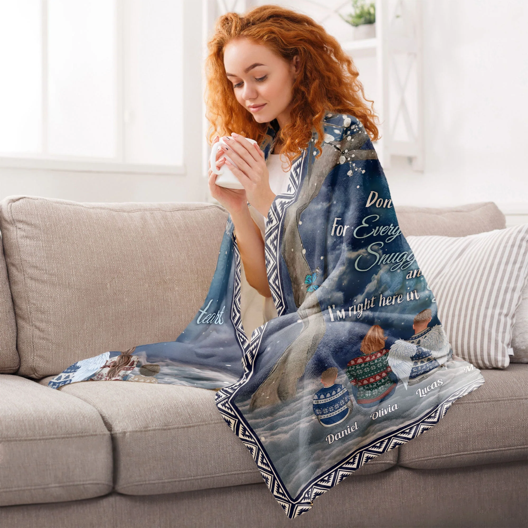 I'm Right Here In Your Heart - Personalized Memory Blanket - Image 6