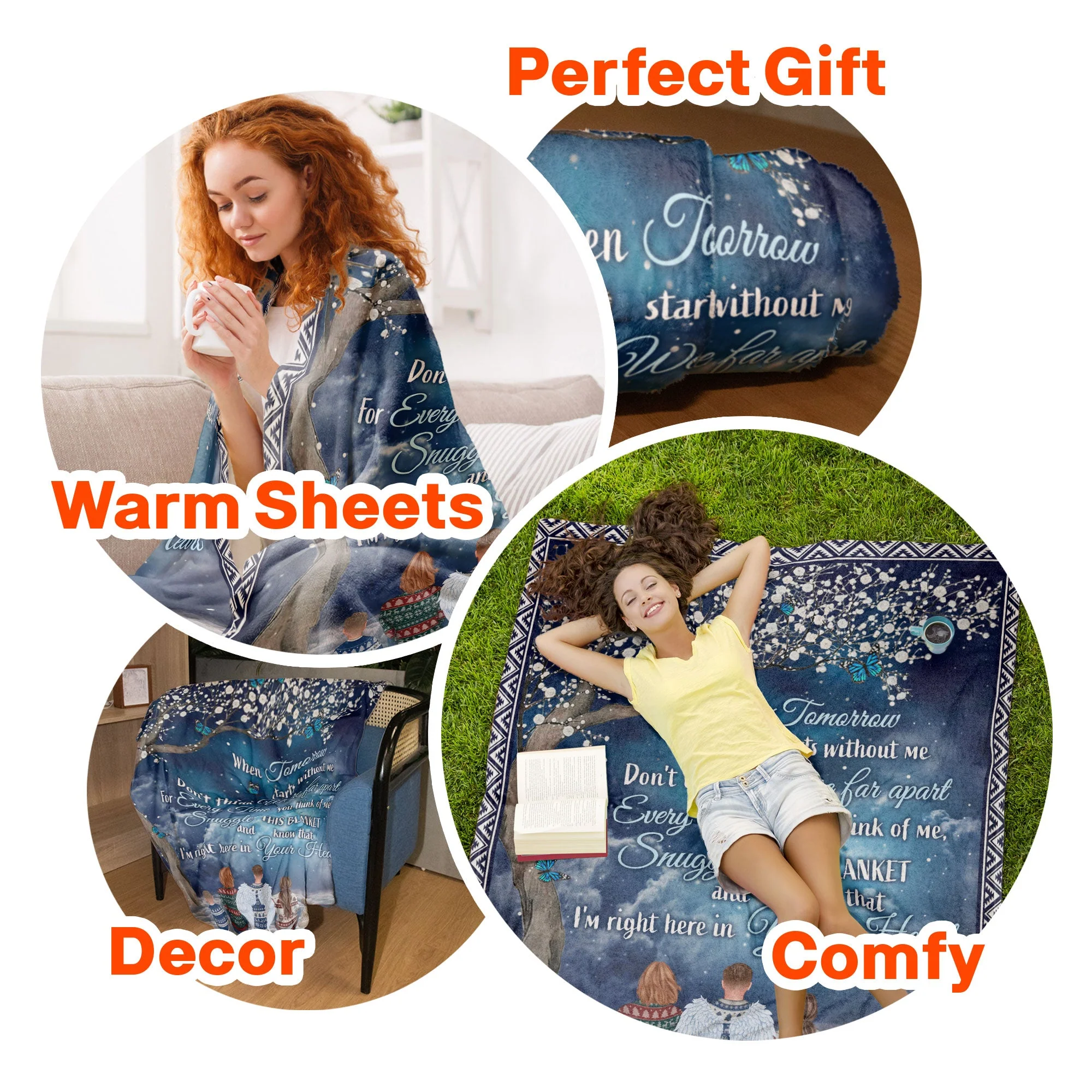 I'm Right Here In Your Heart - Personalized Memory Blanket - Image 7