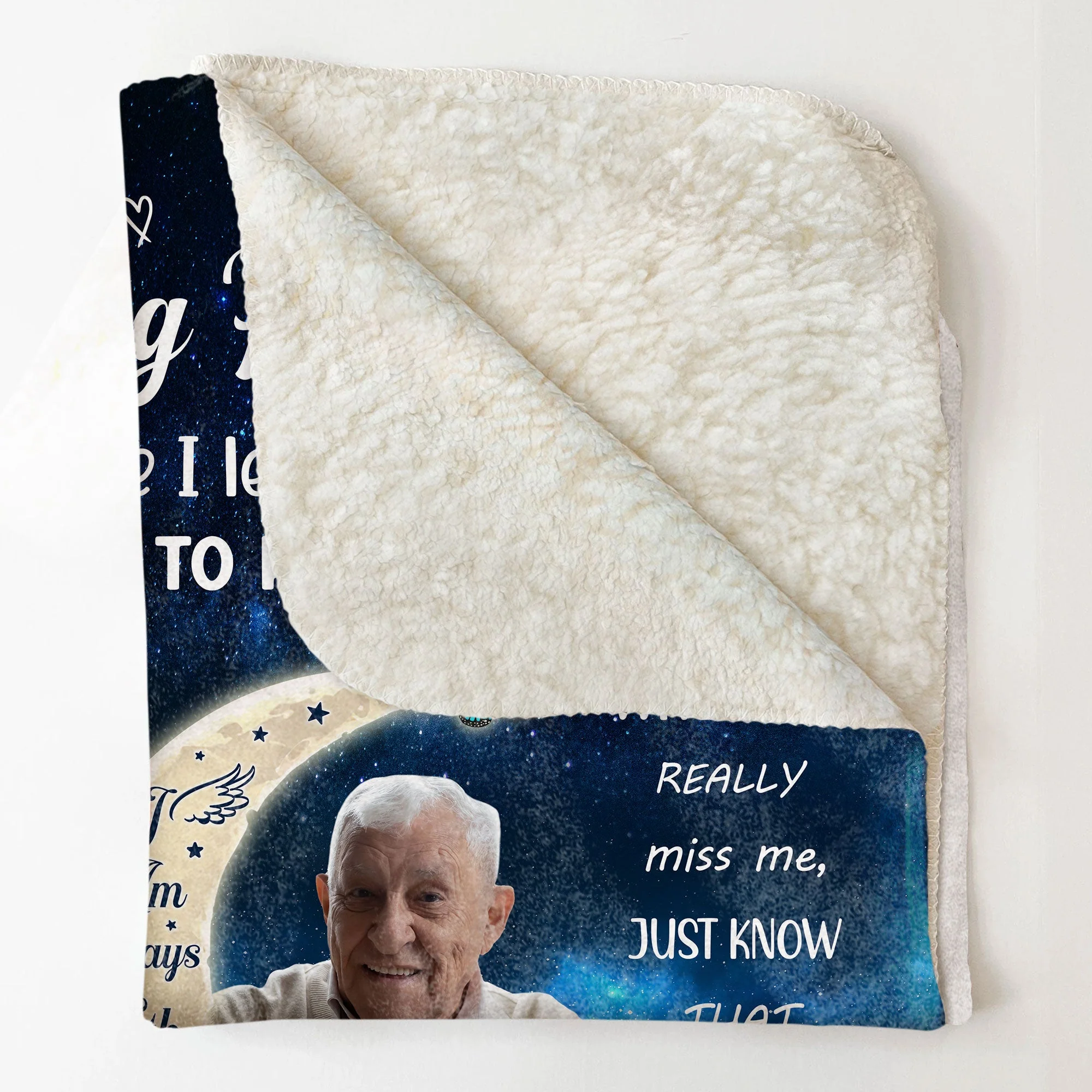 I'm Sending You My Love & Hugs Memorial Gift - Personalized Photo Blanket - Image 6
