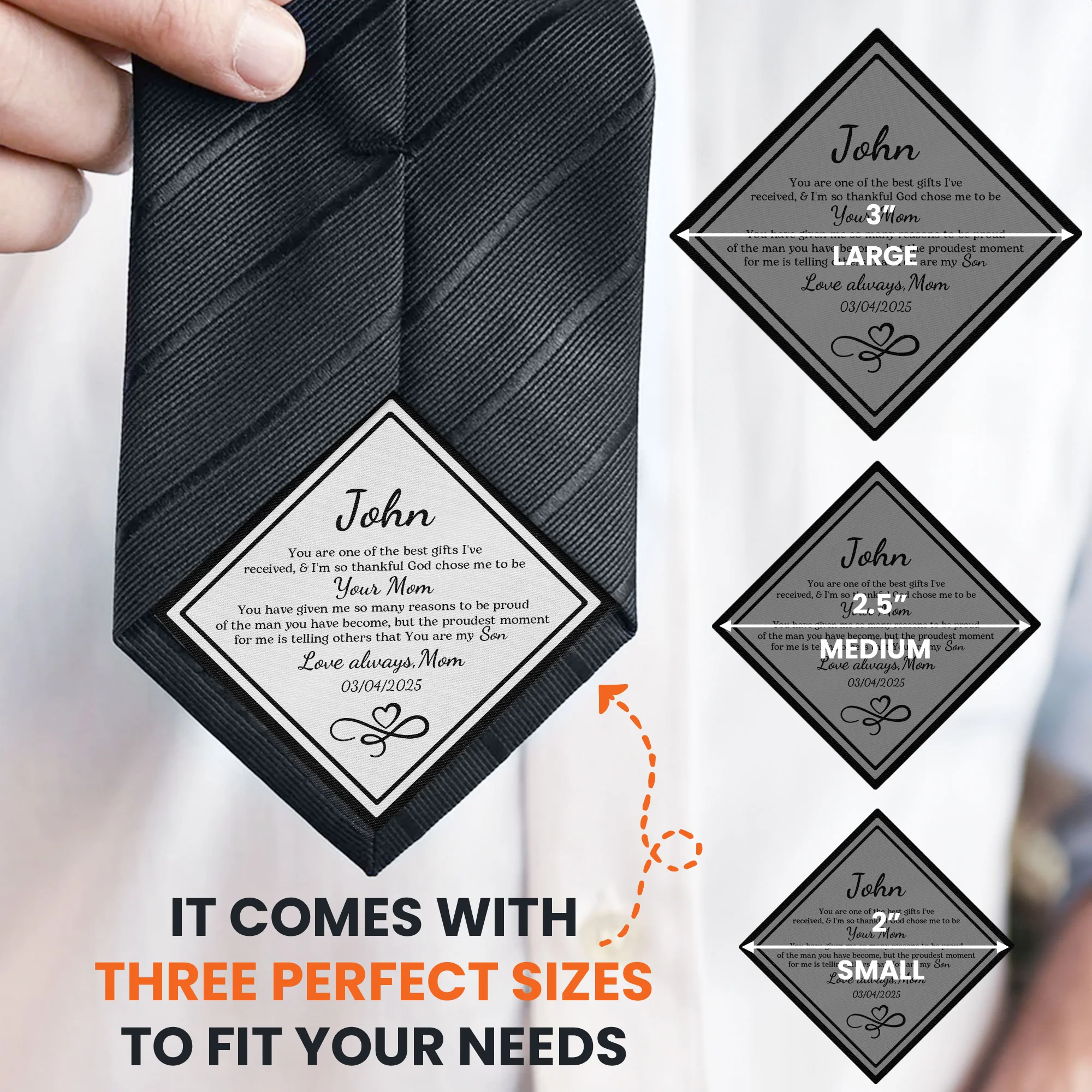 I'm So Thankful God Chose Me To Be Your Mom - Personalized Tie Patch - Image 6