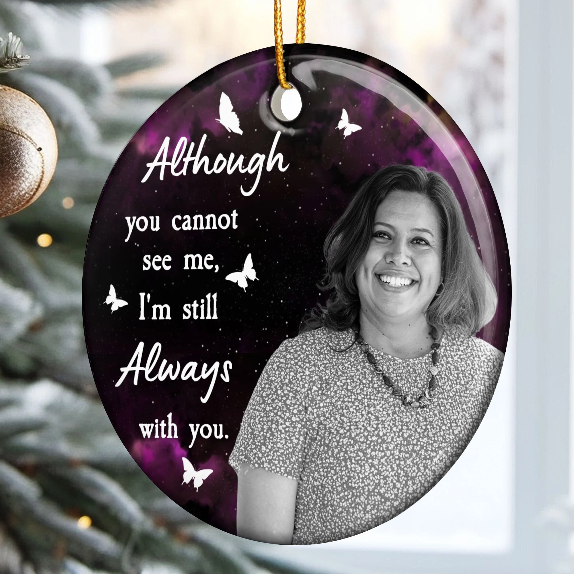 I'm Still Always With You - Personalized Ceramic Photo Ornament - Image 2