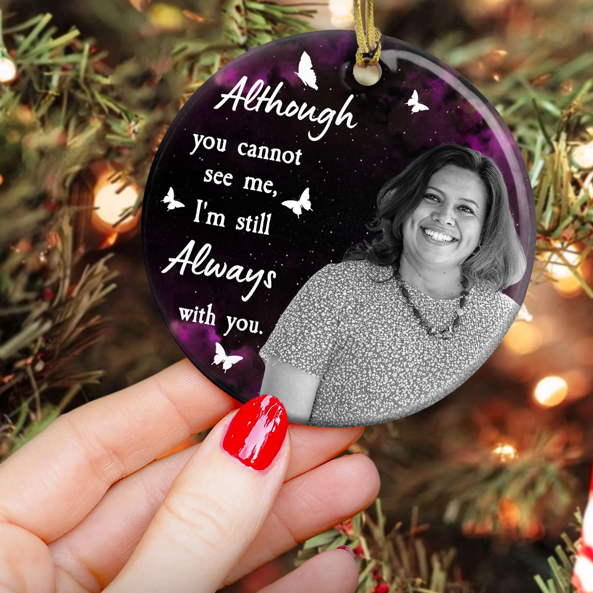 I'm Still Always With You - Personalized Ceramic Photo Ornament - Image 4
