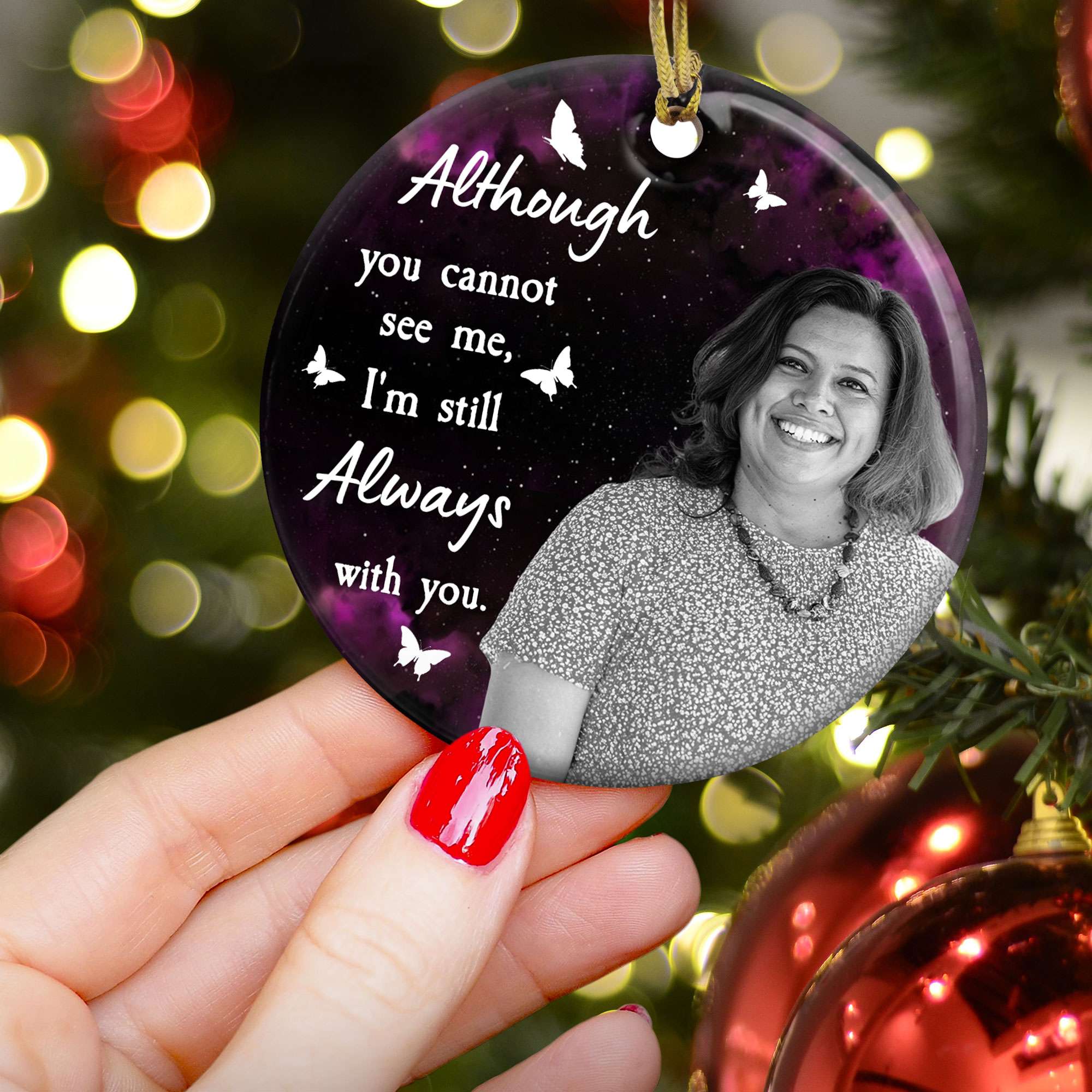 I'm Still Always With You - Personalized Ceramic Photo Ornament - Image 7