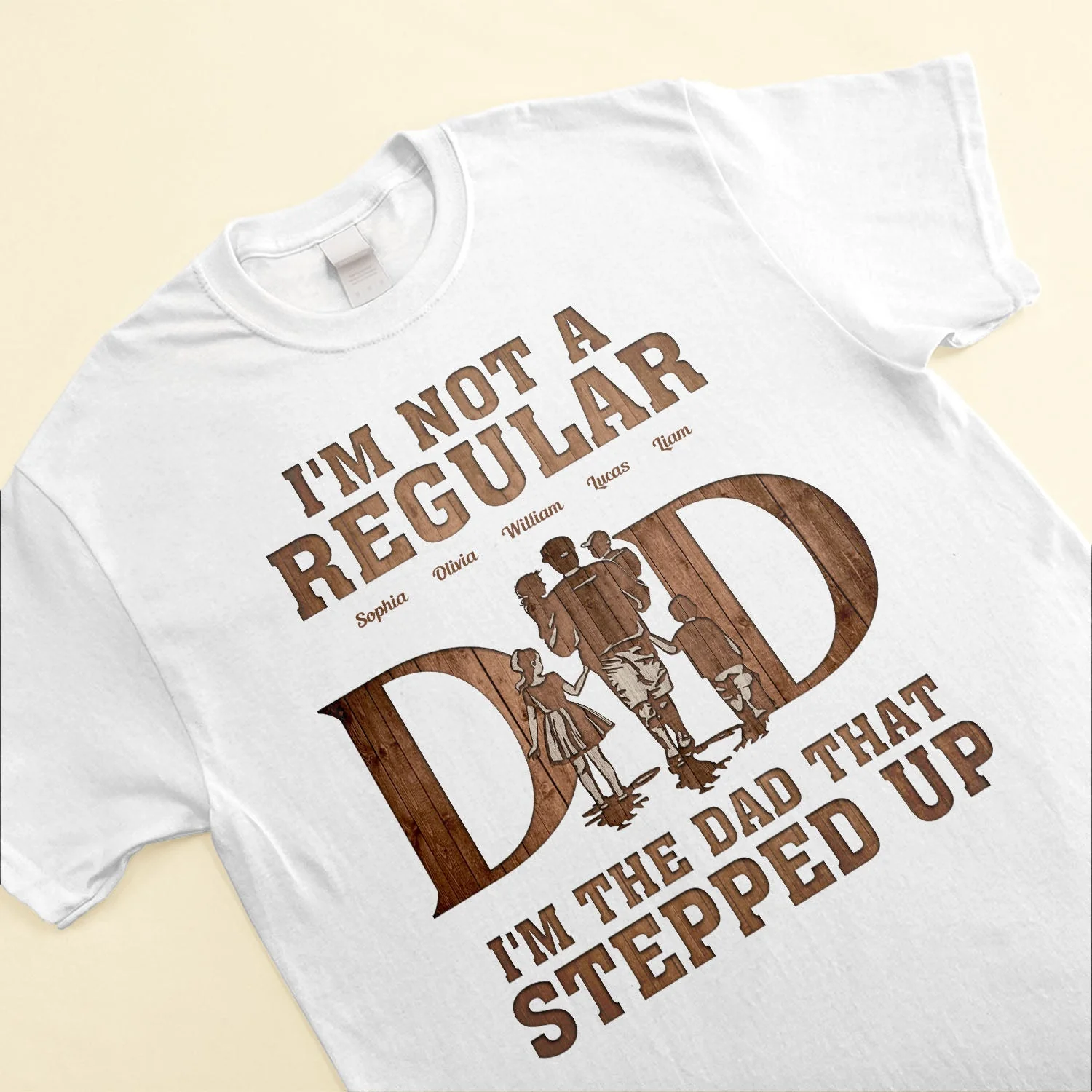 I'm The Dad That Stepped Up - Personalized Shirt - Father's Day, Birthday Gift For Husband, Stepdad, Bonus Dad - From Daughter, Son, Wife - Image 3