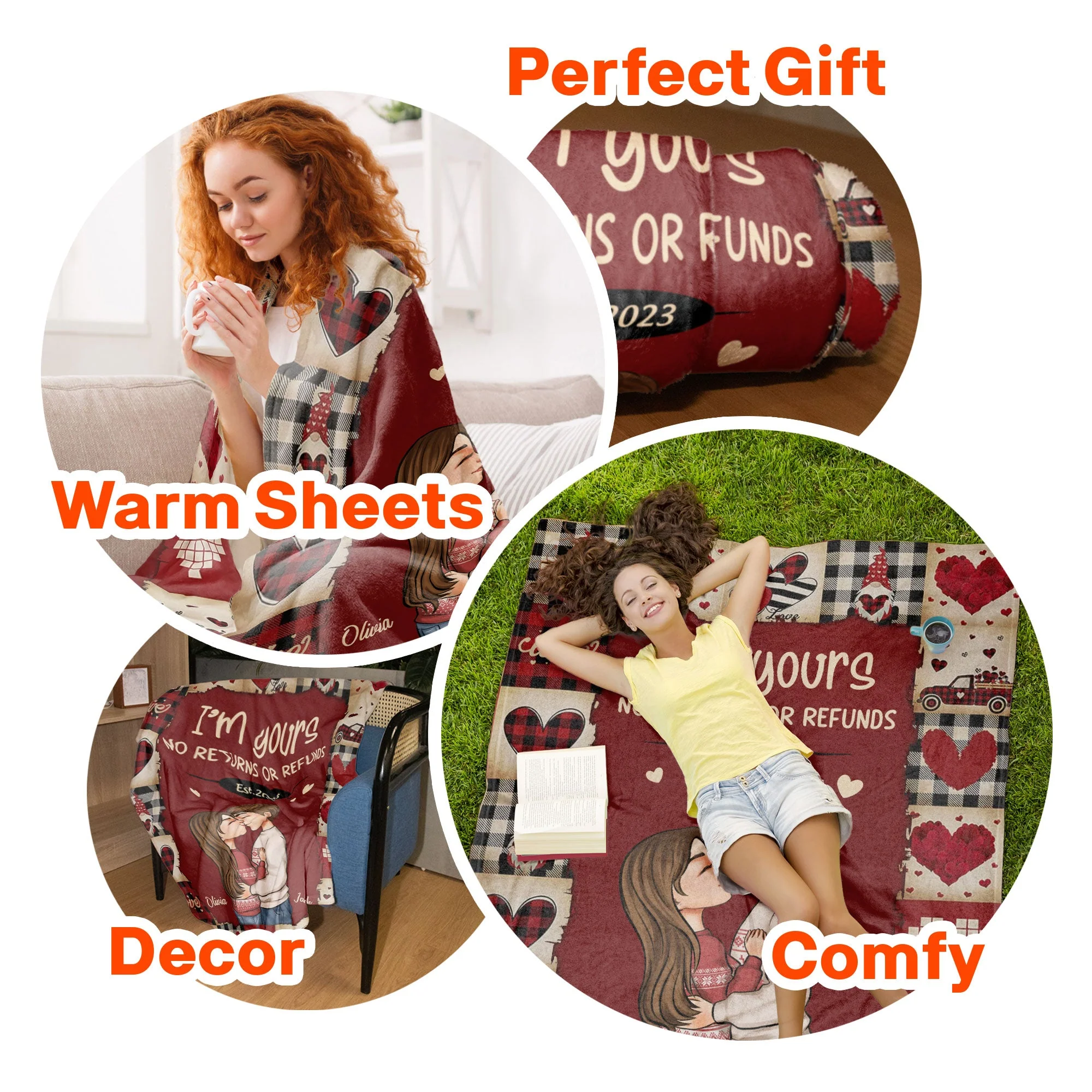 I'm Yours - Personalized Blanket - Image 6