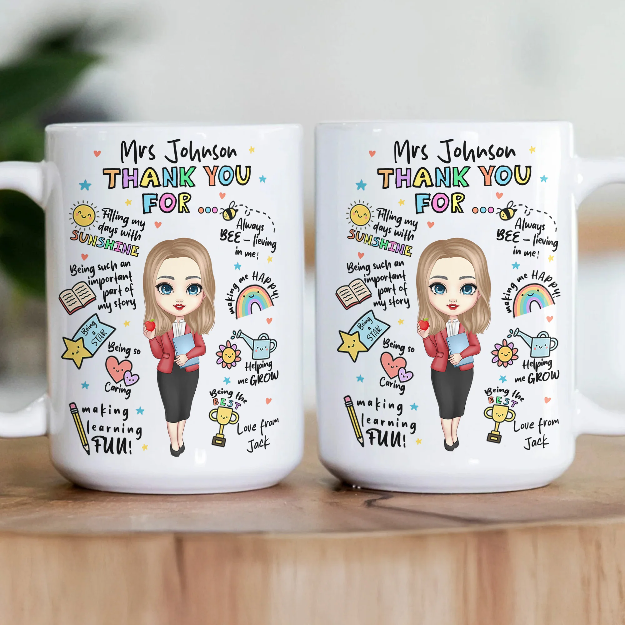Important Part Of My Story - Thank You Teacher Gift - Personalized Mug - Image 3