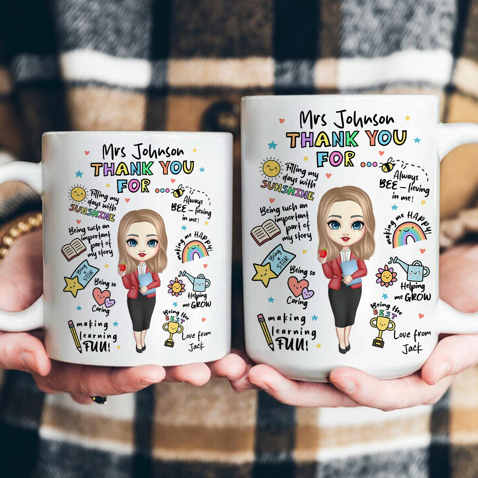 Important Part Of My Story - Thank You Teacher Gift - Personalized Mug - Image 4