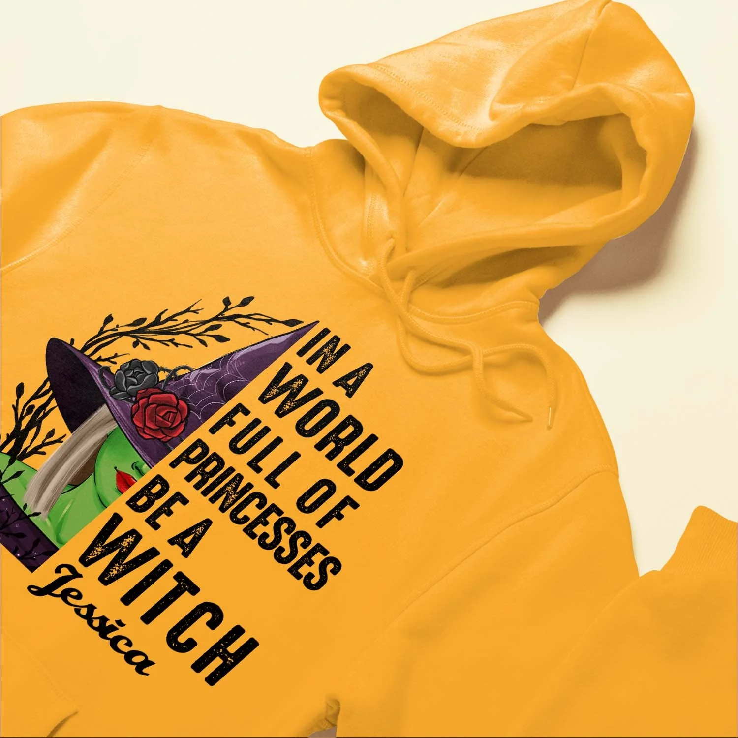 In A World Full Of Princesses Be A Witch - Personalized Shirt - Fall Season Gift For Girls - Girl Front - Image 6